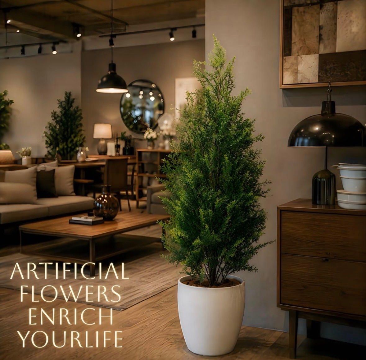 光触媒　人工観葉植物　ウォールグリーン　フェイクグリーン　クレスト　ヒバ 90 光触媒 人工観葉植物 ウォールグリーン フェイクグリーン クレスト
