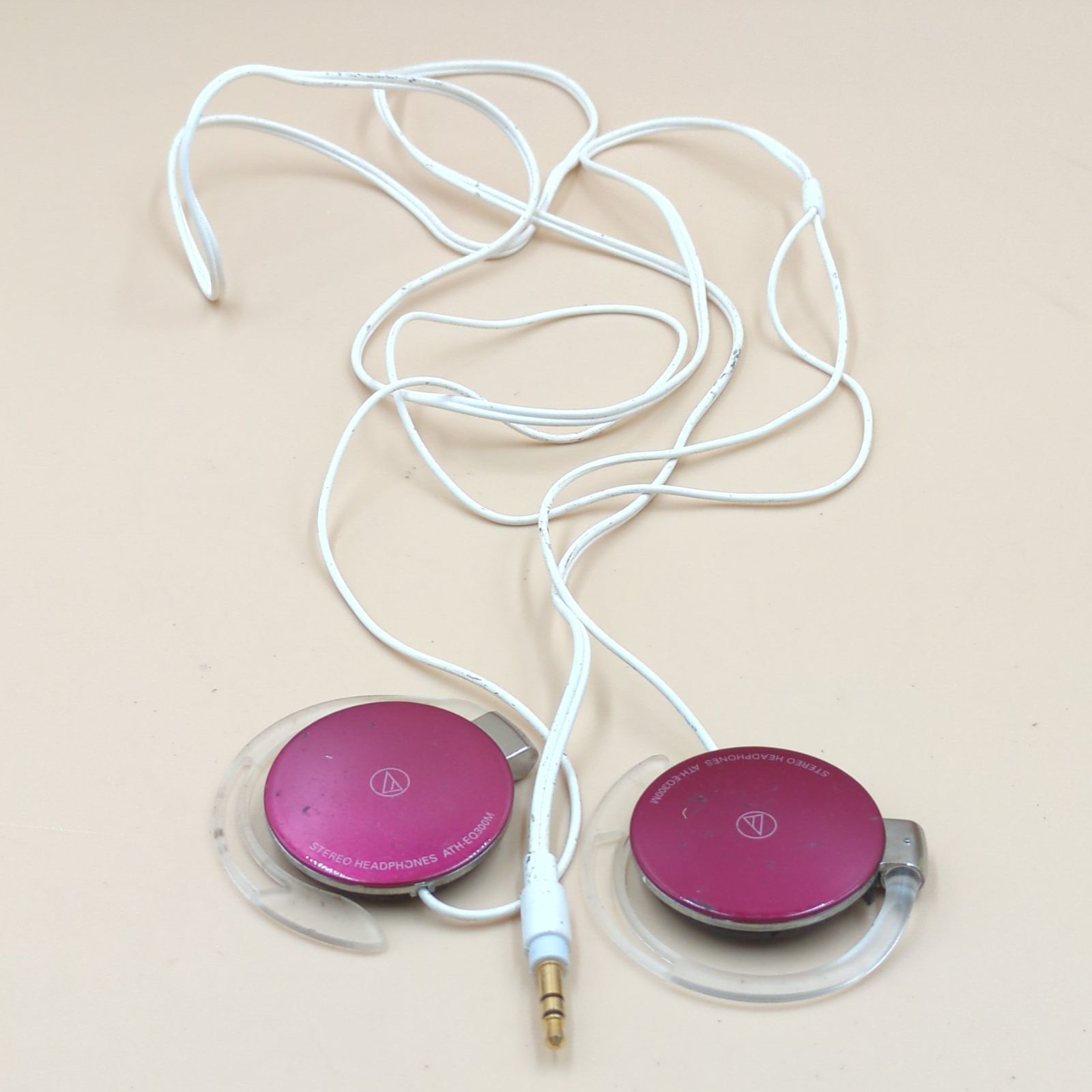 【D41452】(現状品)オーディオテクニカ ATH-EQ300M 耳掛けイヤホン ピンク ※ジャンク※