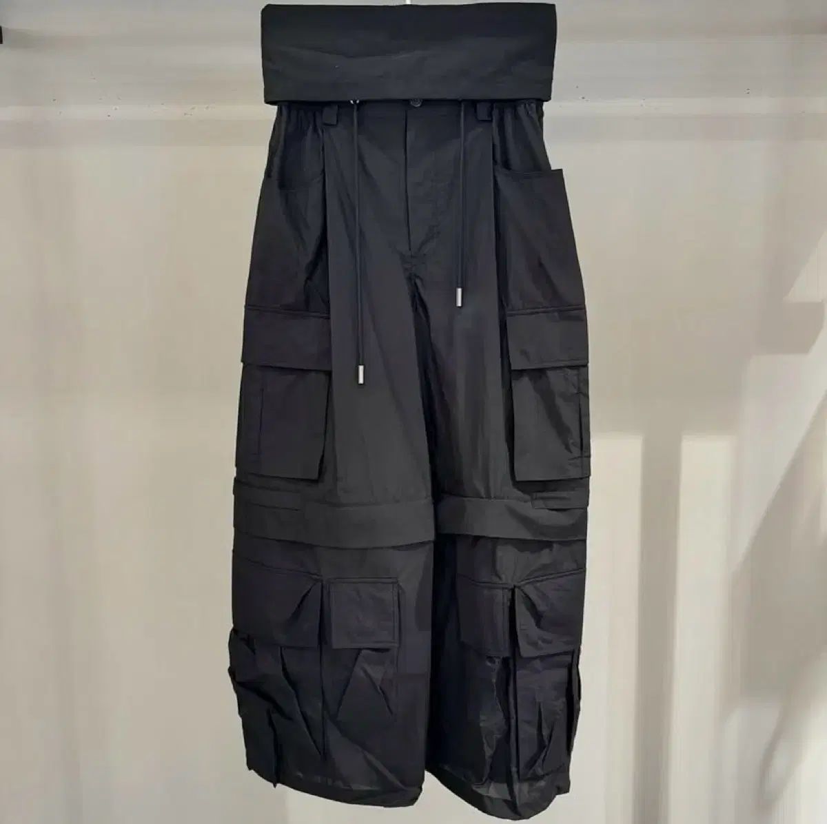 24SS SONGZIO HOMME(ソンジオ・オム) メタ マルチポケット デザインテープ着脱式 パンツ 76サイズ