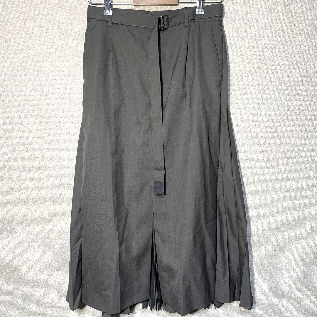sacai サカイ 25SS Suiting Skirt プリーツ切り替え スーチング 