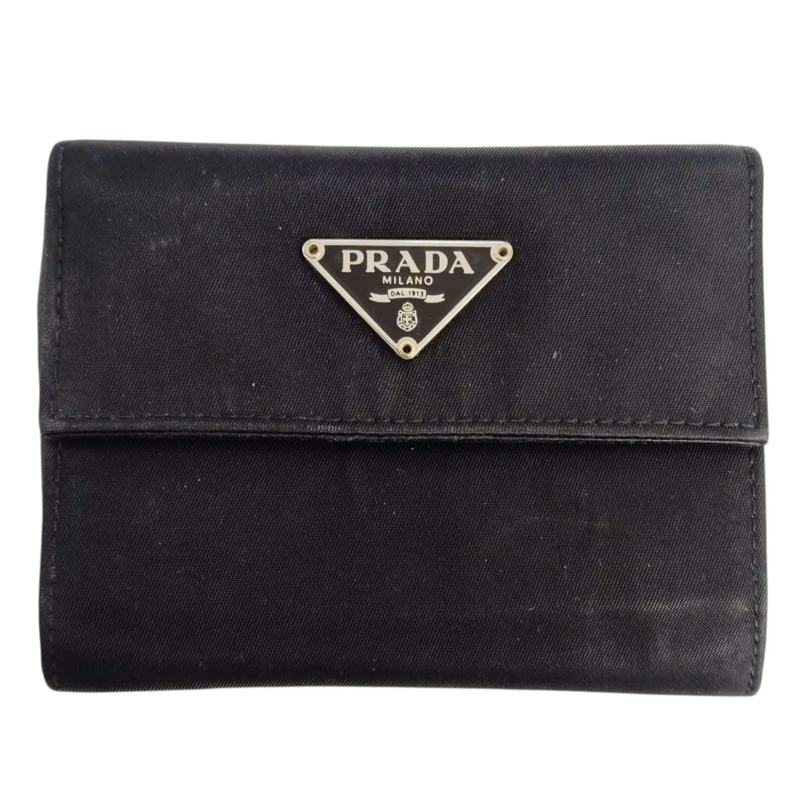 PRADA プラダ ナイロン 財布 コインケース ブラック 【中古品】A3500RK