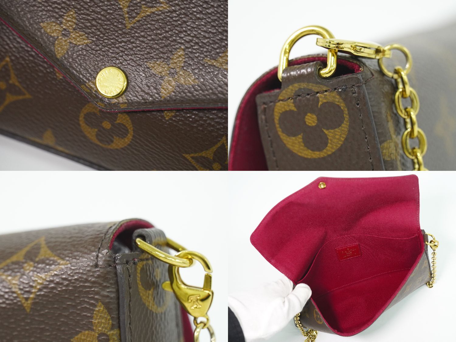 本物 ルイヴィトン LOUIS VUITTON LV 旧型 ポシェット フェリシー 
