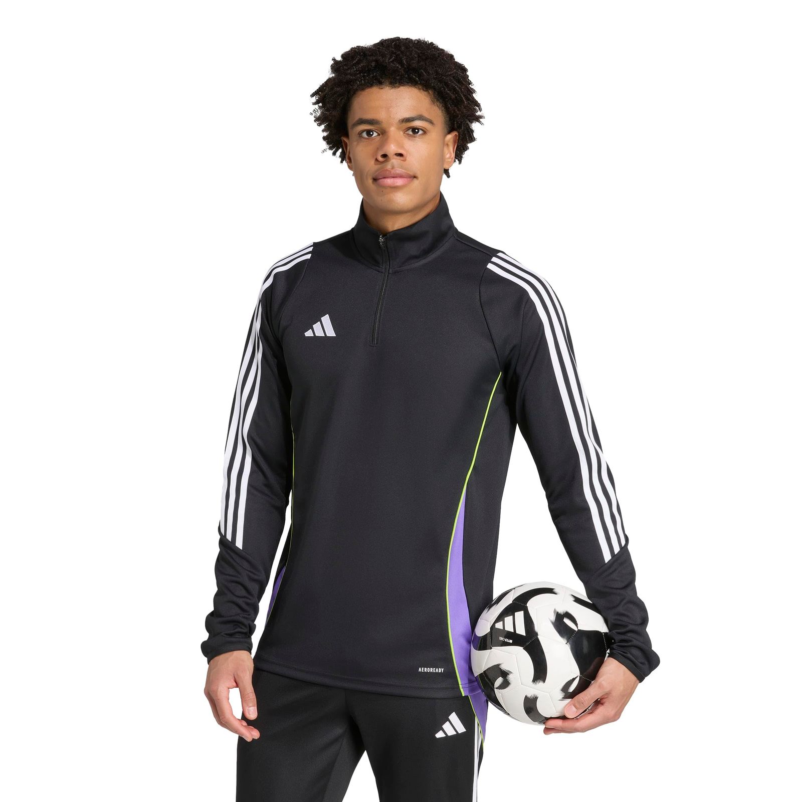 アディダス サッカー ジャージトップ ティロ 24 トレーニングトップ メンズ HAS96 ブラック/パープルラッシュ (JW4375) L [ブラック/パープルラッシュ (JW4375)] [Free Size]