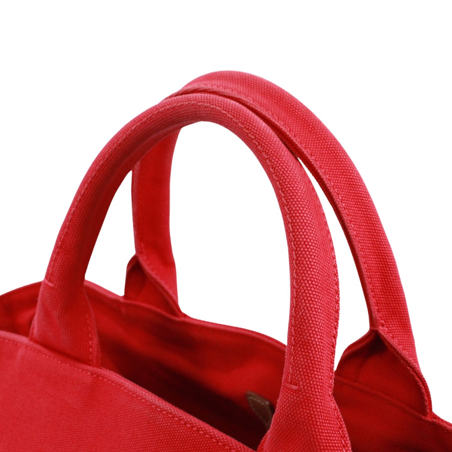 トートバッグPRADA CANAPA カナパ キャンバス レッド トートバッグ