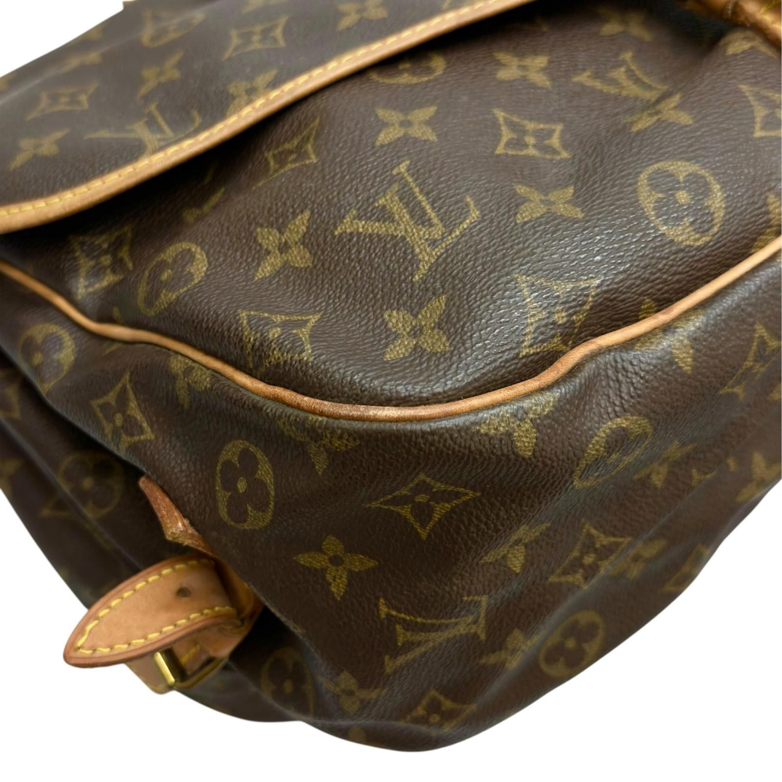 LOUIS VUITTON ソミュール35 モノグラム モノグラム レザー×PVC 
