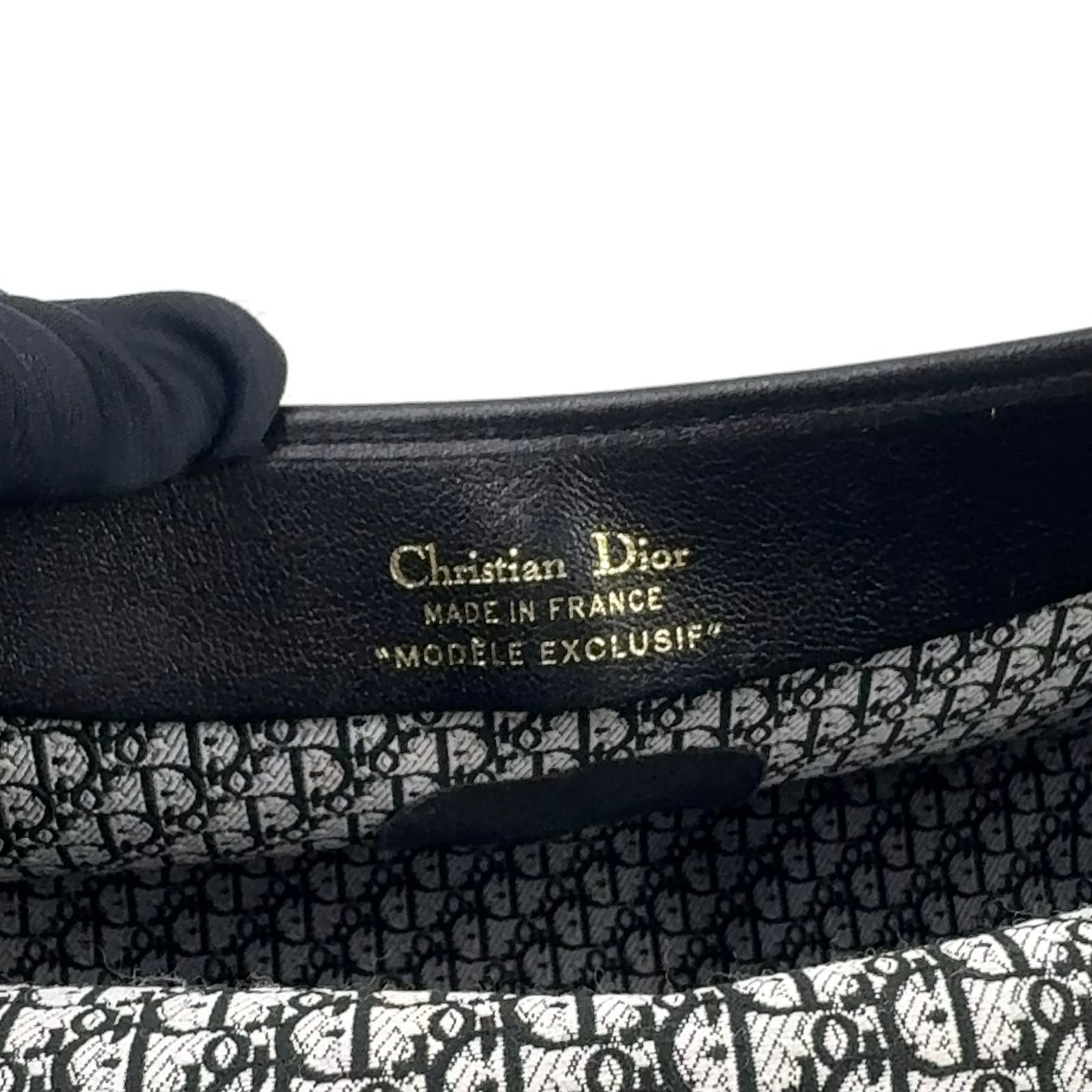Christian Dior トロッター ヴィンテージ レザー ブラック ワン 