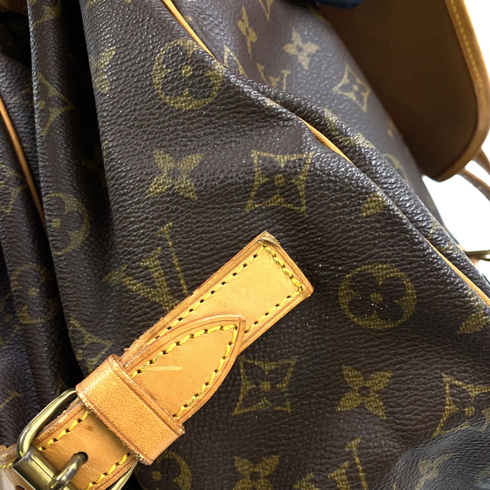 LOUIS VUITTON ソミュール35 モノグラム モノグラム レザー×PVC 