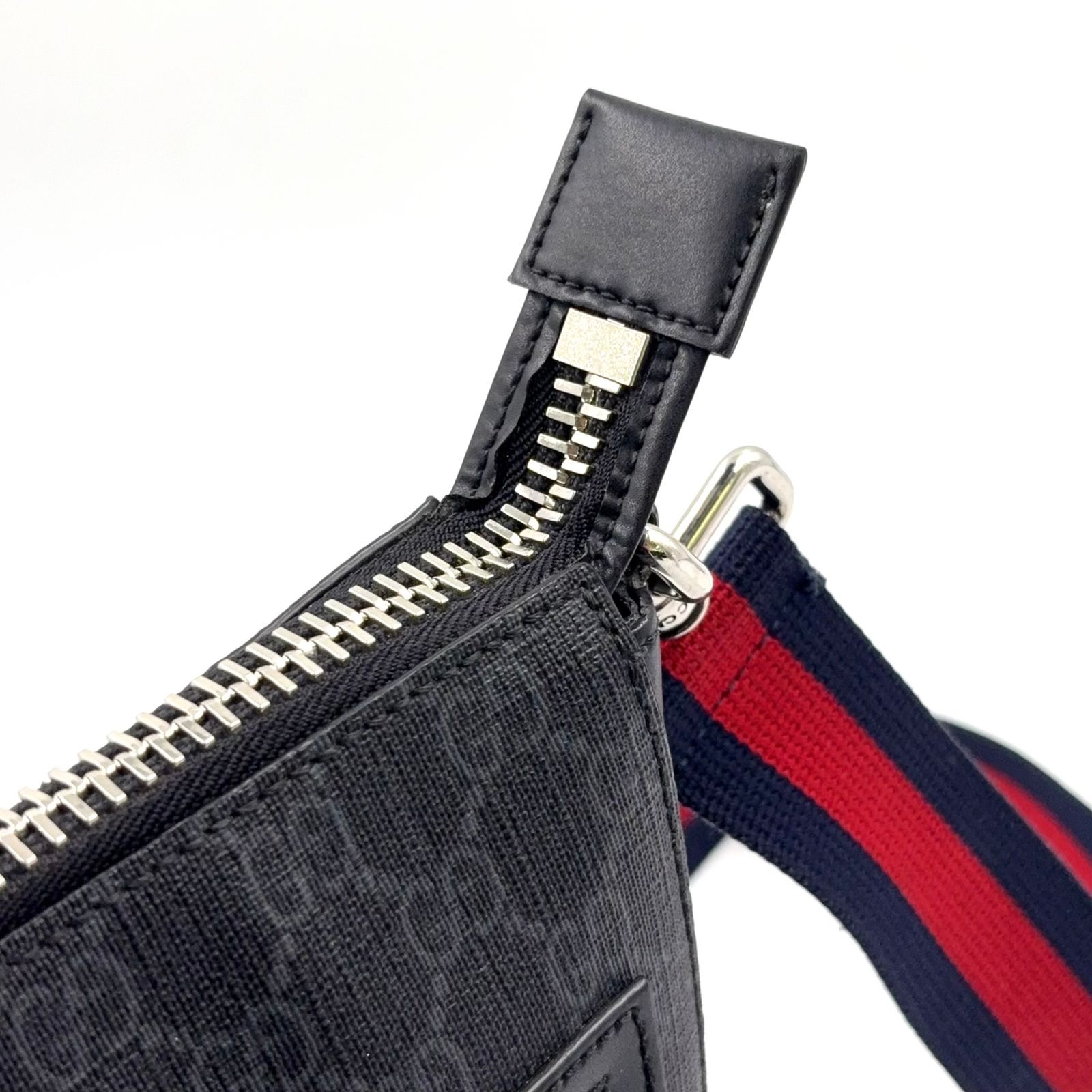 GUCCI GGスプリーム スモール レザー×PVC ブラック×マルチカラー 