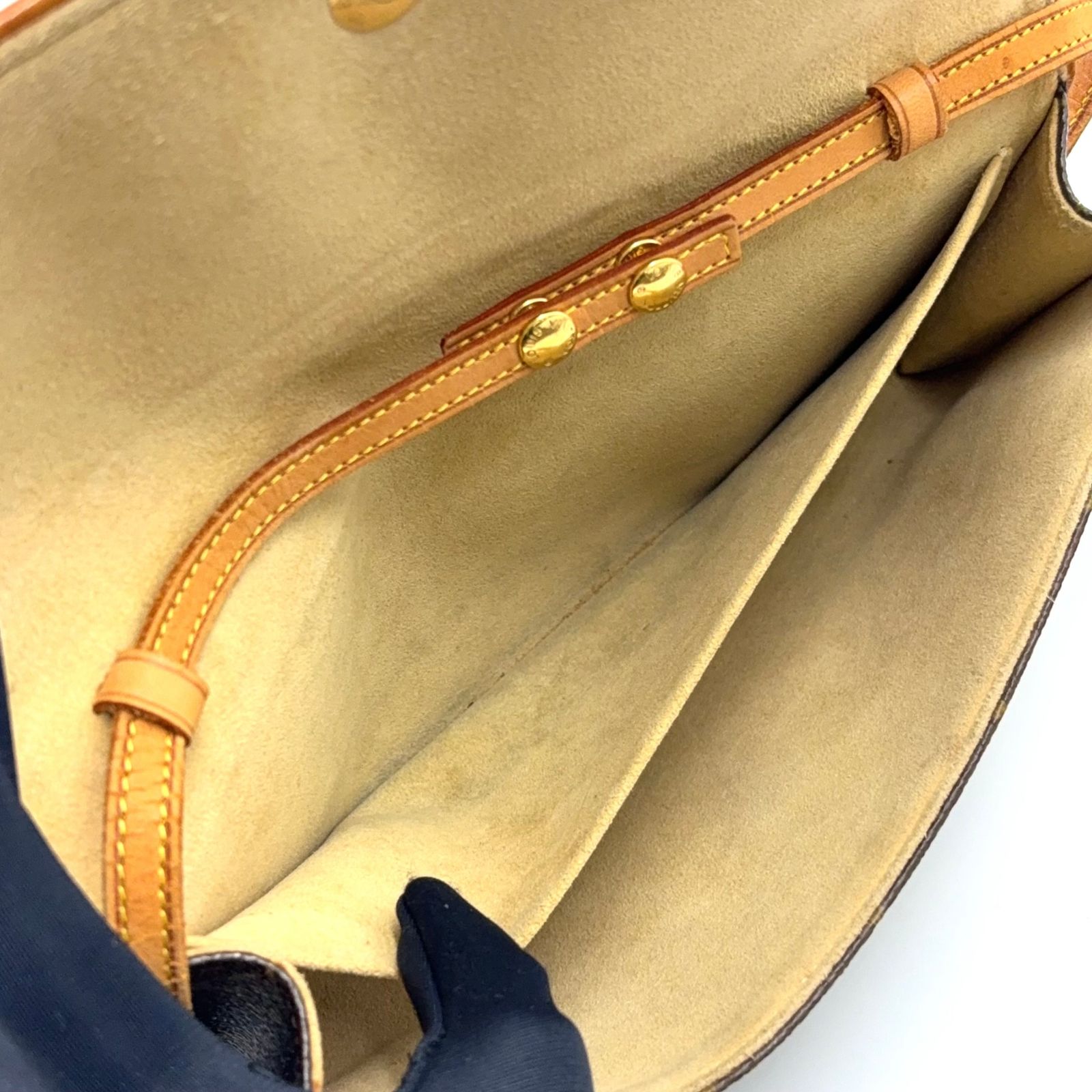 LOUIS VUITTON ポシェットツインGM モノグラム モノグラム レザー×PVC 