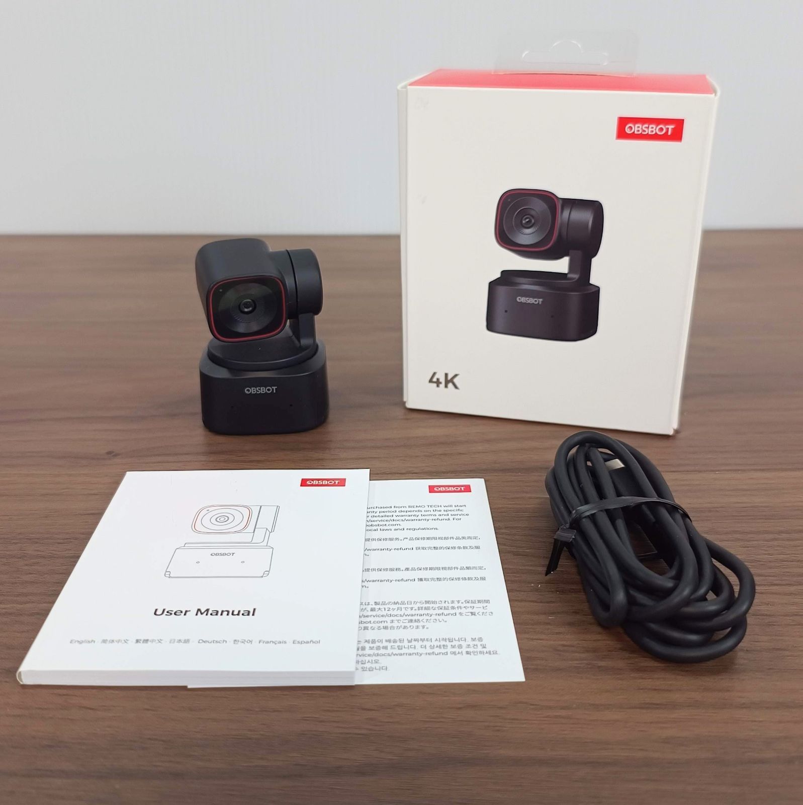OBSBOT Tiny2 Lite 4K AIウェブカメラ 自動追尾 WEBカメラ