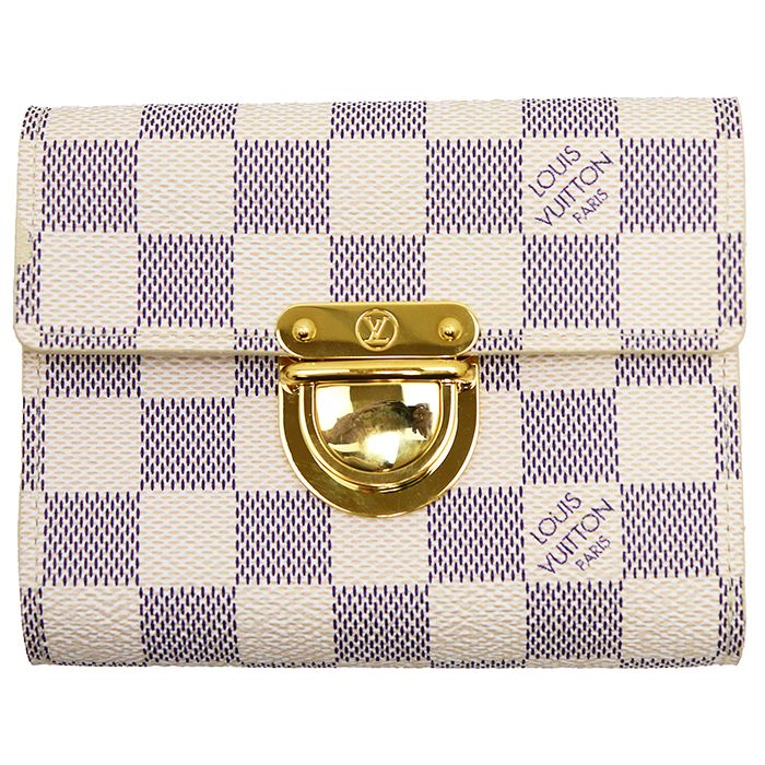 【極美品】LOUIS VUITTON ルイ・ヴィトン ポルトフォイユ コアラ 三つ折り財布 ダミエ・アズール メンズ レディース ユニセックス ウォレット 財布 小物 スペイン製 N60013 CA1016