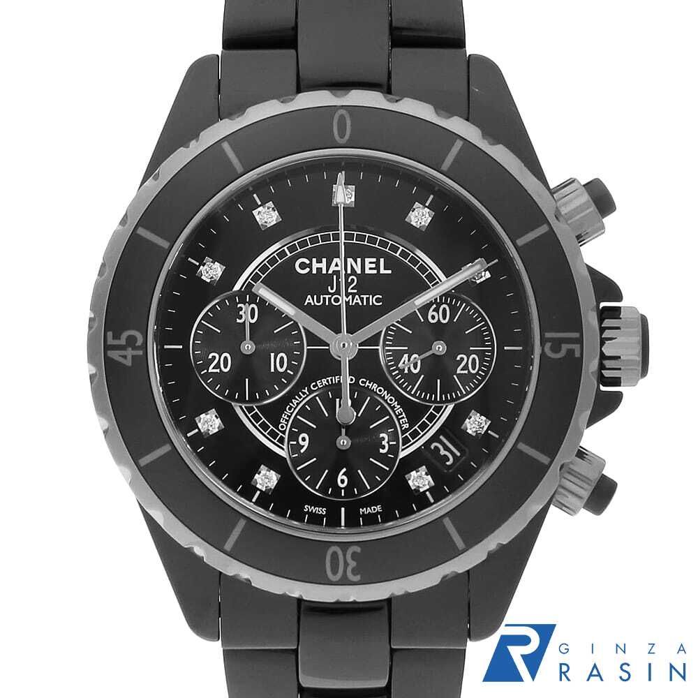 シャネル J12 クロノグラフ 9Pダイヤ H2419 中古 メンズ