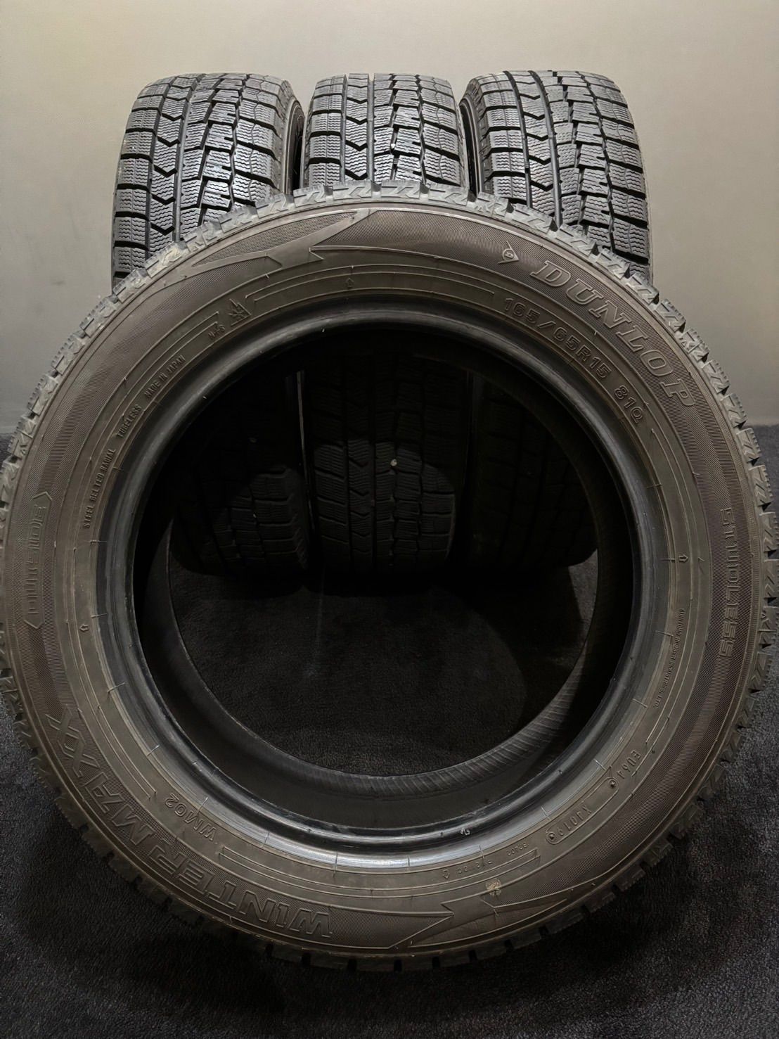 ☆165/65R15 DUNLOP/WINTER MAXX WM02 19年製 スタッドレス 4本