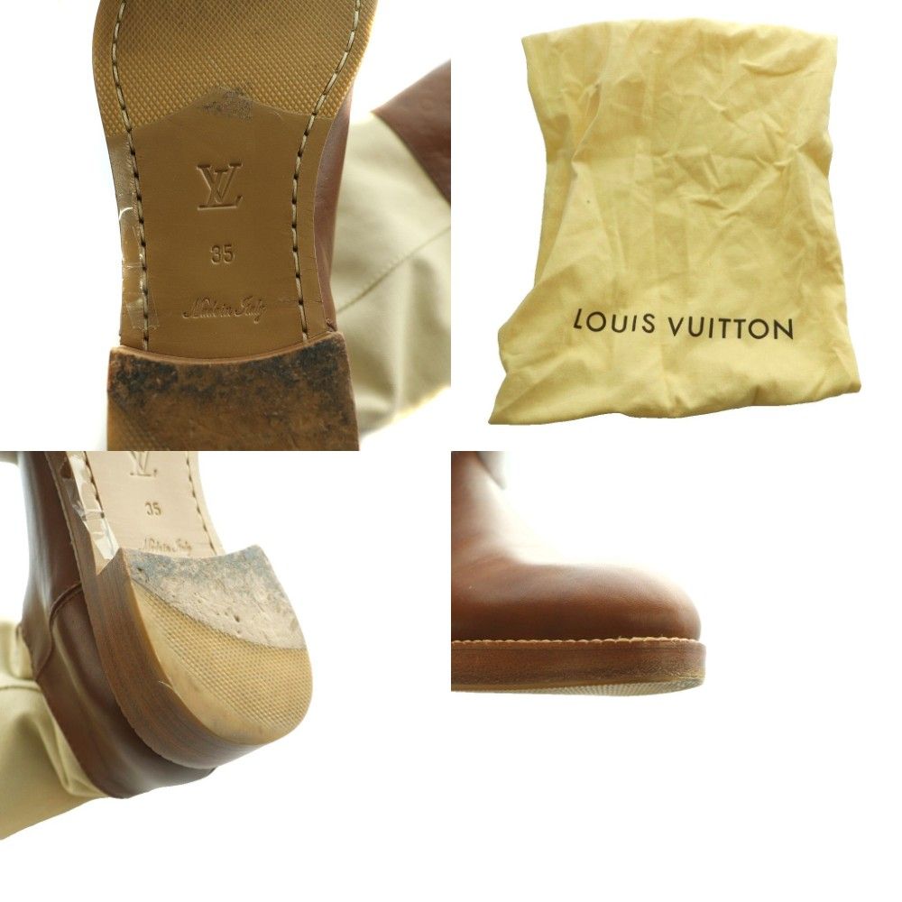 ルイヴィトン LOUIS VUITTON モノグラムロングブーツ レザー