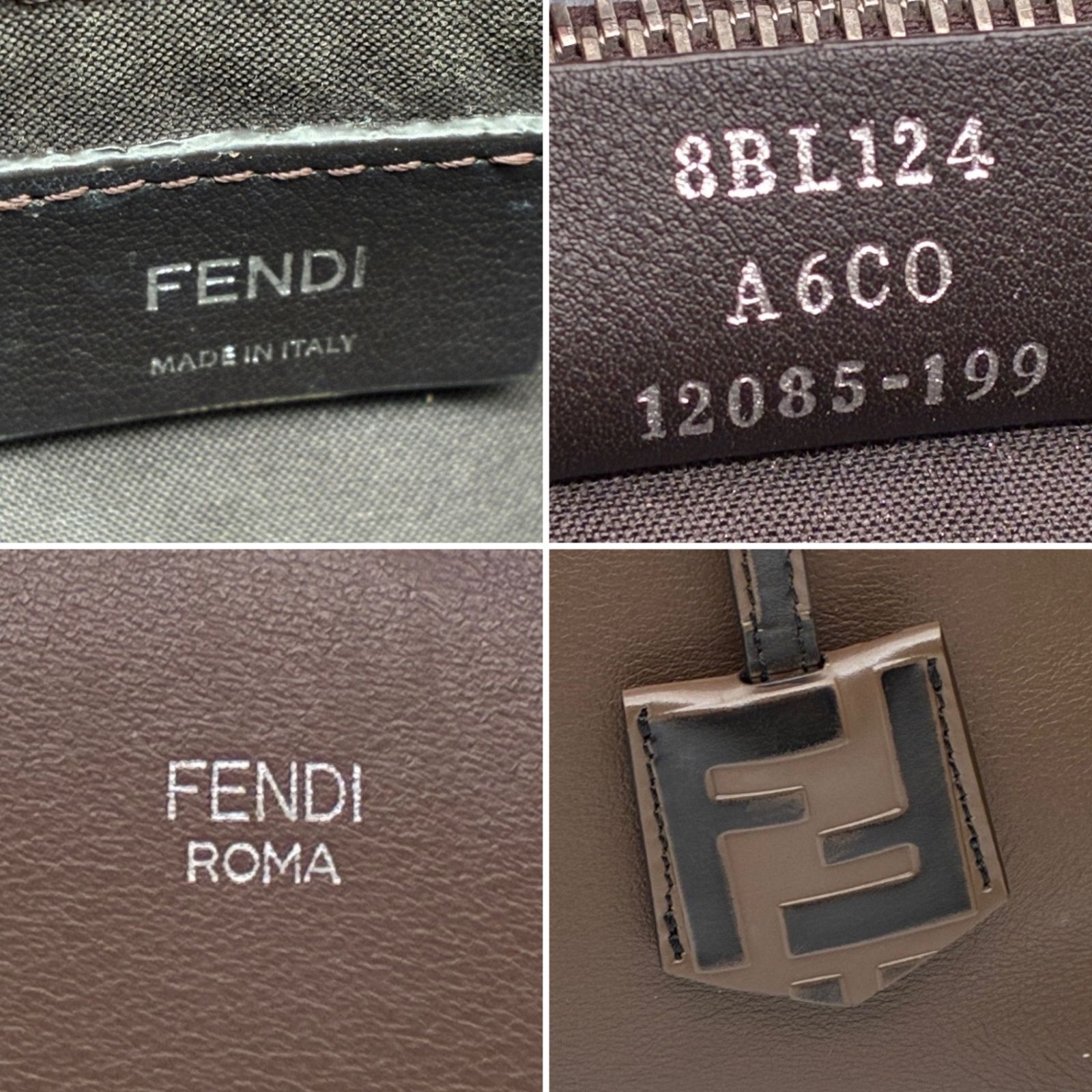 美品 フェンディ FENDI バイザウェイ ミディアム ズッカ ショルダー 