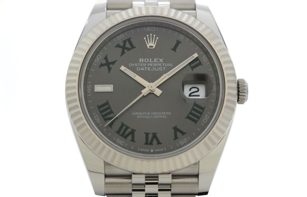 ROLEX ロレックス デイトジャスト41 スレートローマ 126334 ステンレススチール/K18ホワイトゴールド ジュビリーブレスレット メンズ 自動巻き 2120000376863 【200】【新品/未使用品】