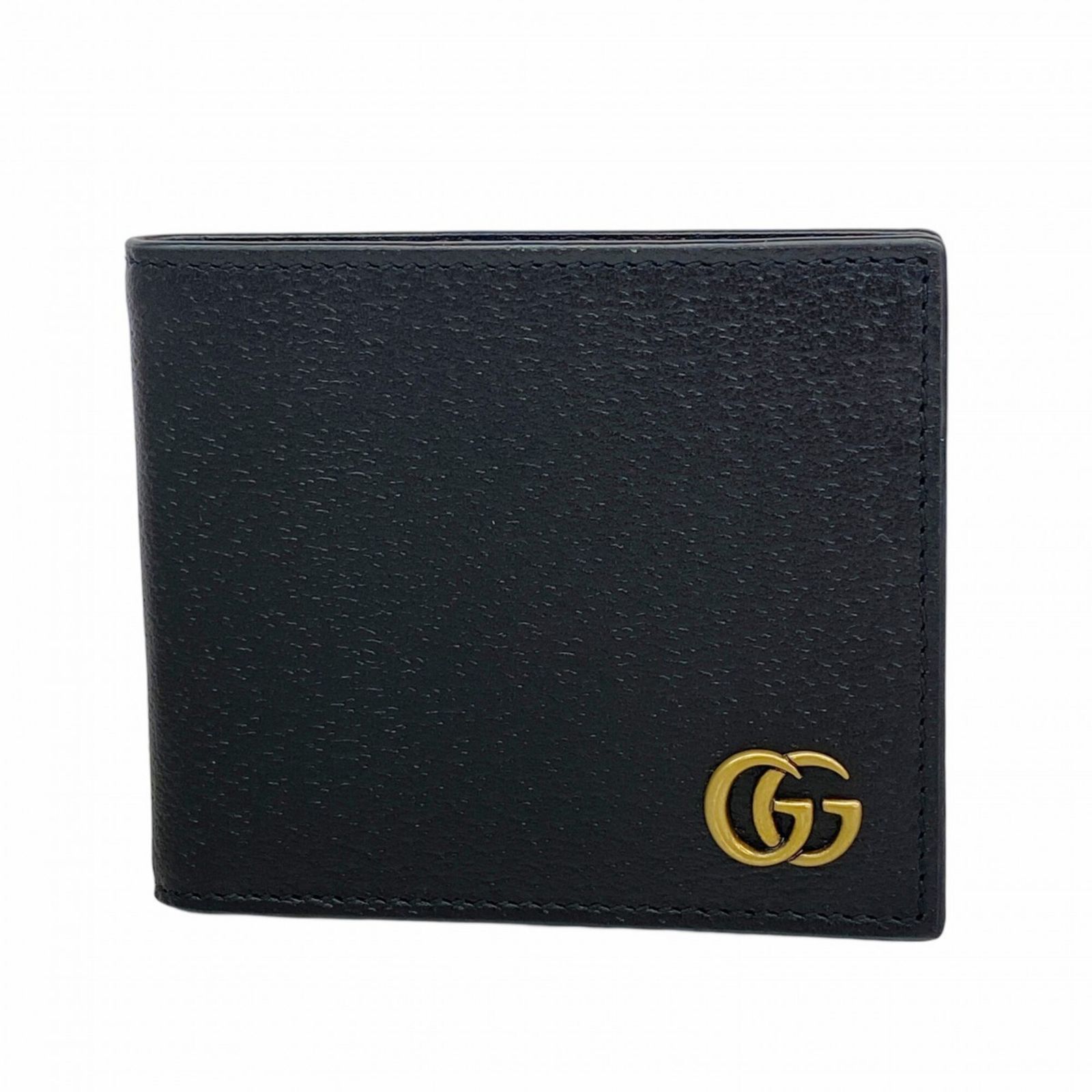 グッチ(Gucci) グッチ 財布 GGマーモント 428726 レザー ブラック メンズ