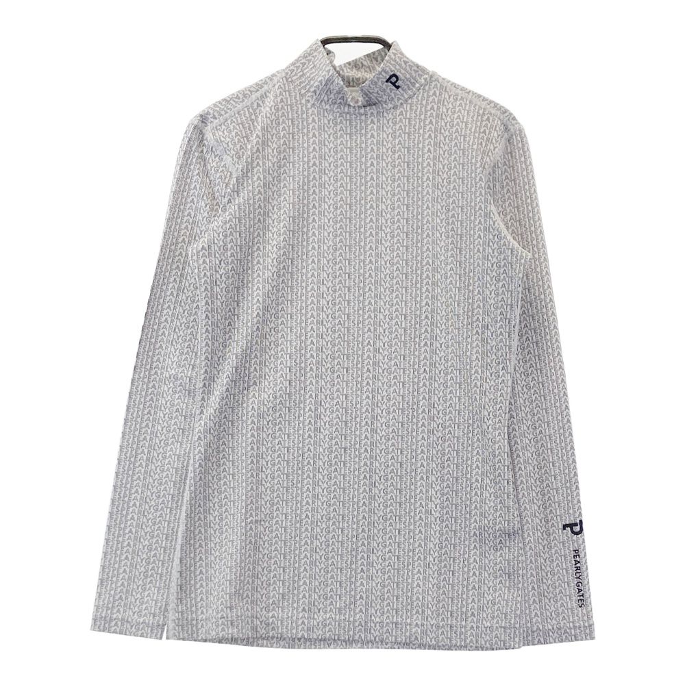 サイズ：1 PEARLY GATES パーリーゲイツ 055-3166204 長袖インナーTシャツ 総柄 ホワイト系 [240101678976] ゴルフウェア レディース ストスト