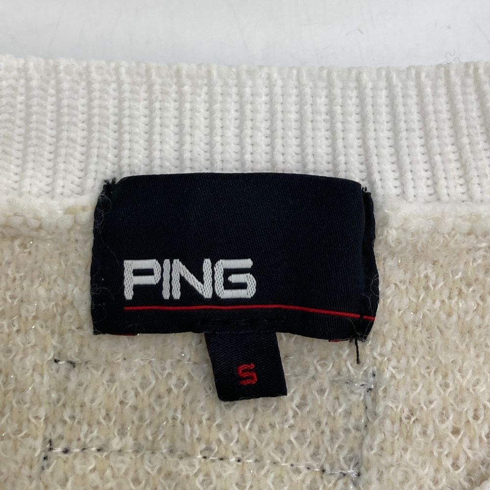 正規品，豊富な】 サイズ：S PING ピン ニットセーター チェック柄