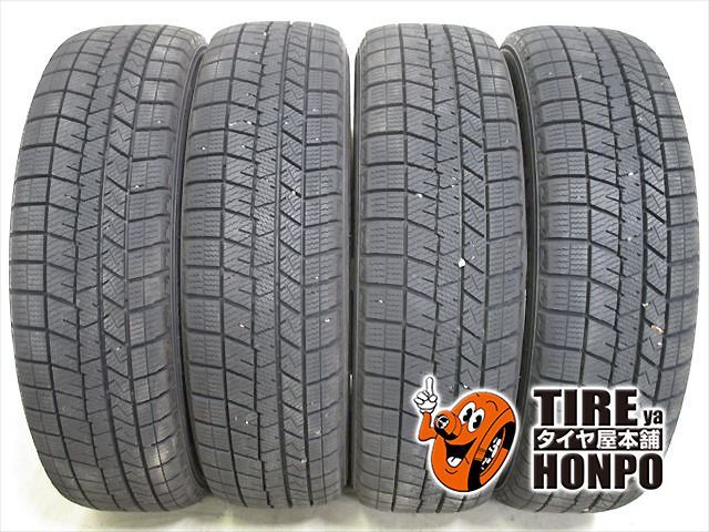 【中古 冬用】 155/65R14 75Q 4本セット ダンロップ ウィンターマックスWM03 スタッドレスタイヤ 中古タイヤ