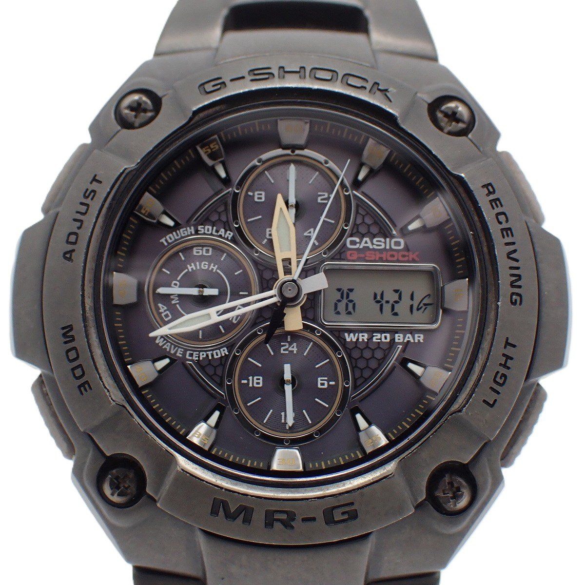カシオ G-SHOCK MR-G ソーラー電波 フルメタルクロノグラフ チタン 