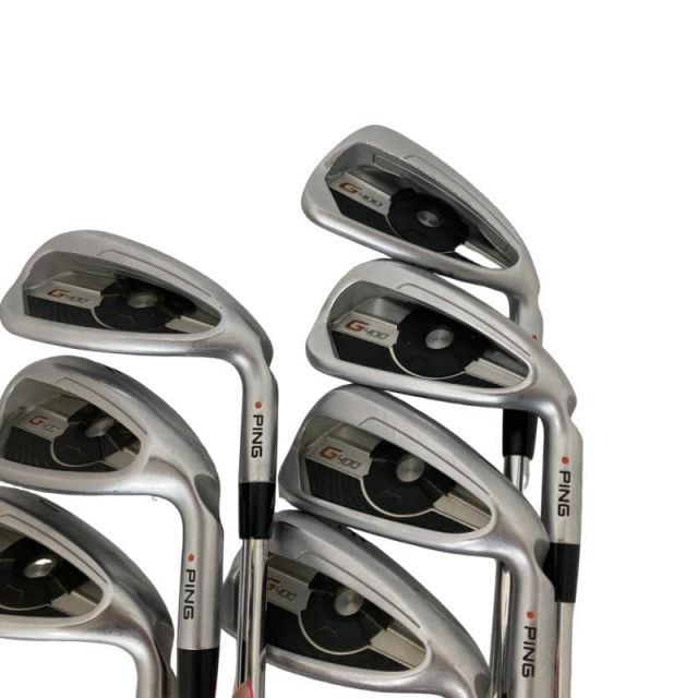 【中古】 ピン G400 8S アイアンセット IR PING AWT 2.0 LITE (フレックスSR) メンズ 男性用 右利き 右用 Cランク ゴルフクラブ