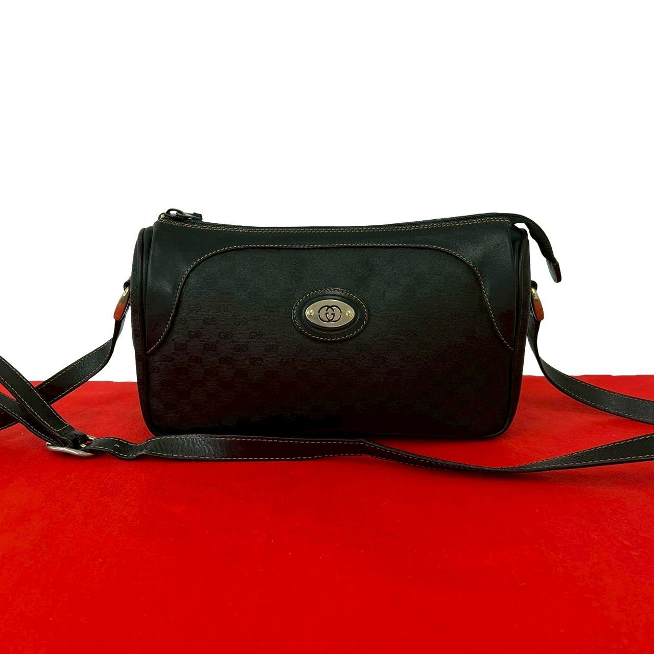 極 美品 GUCCI グッチ オールドグッチ ヴィンテージ マイクロGG ロゴ 