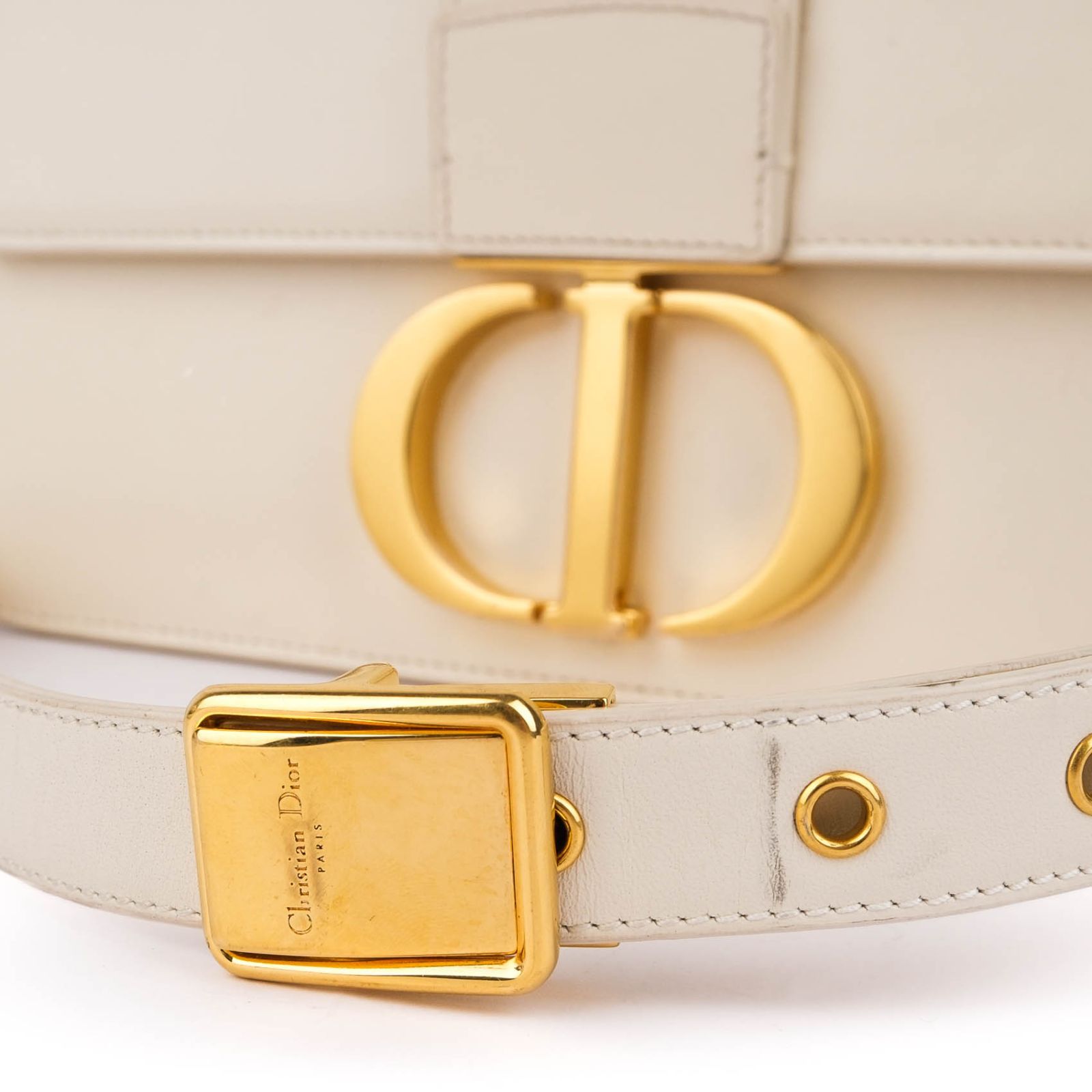 良品】Dior 30モンテーニュ ショルダーバッグ CDロゴ オフホワイト 