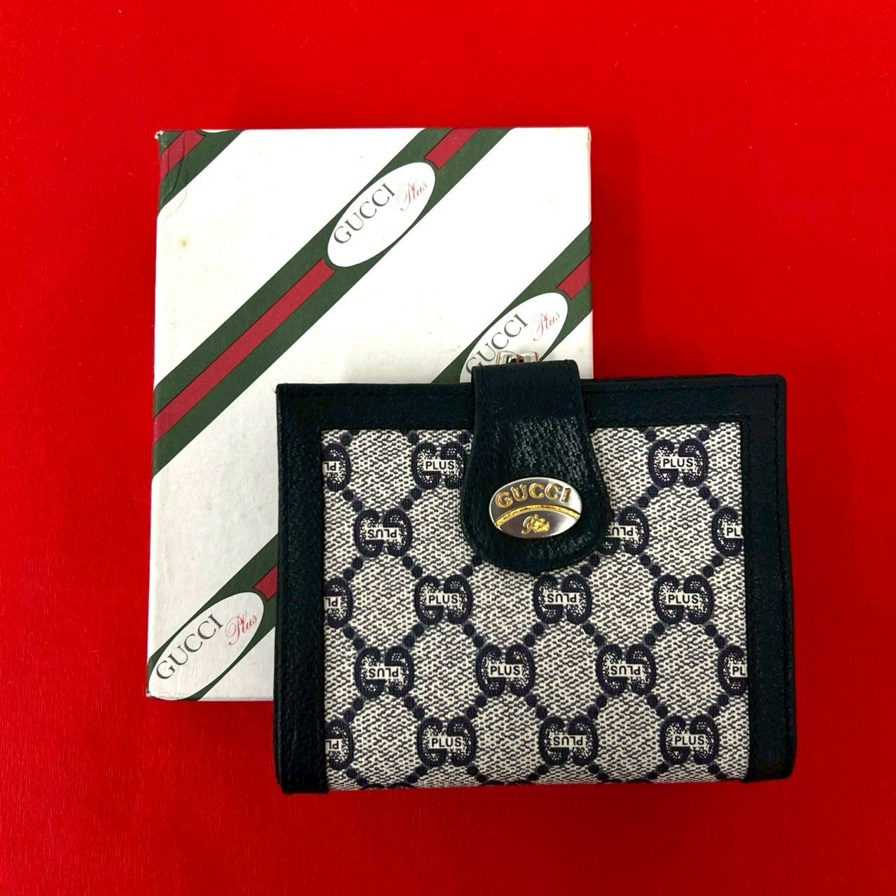 【極美品】オールドグッチ グッチプラス クラッチバッグ ロゴ金具 保証書付き ほぼ未使用 箱付き GUCCI グッチ オールドグッチ ヴィンテージ グッチ