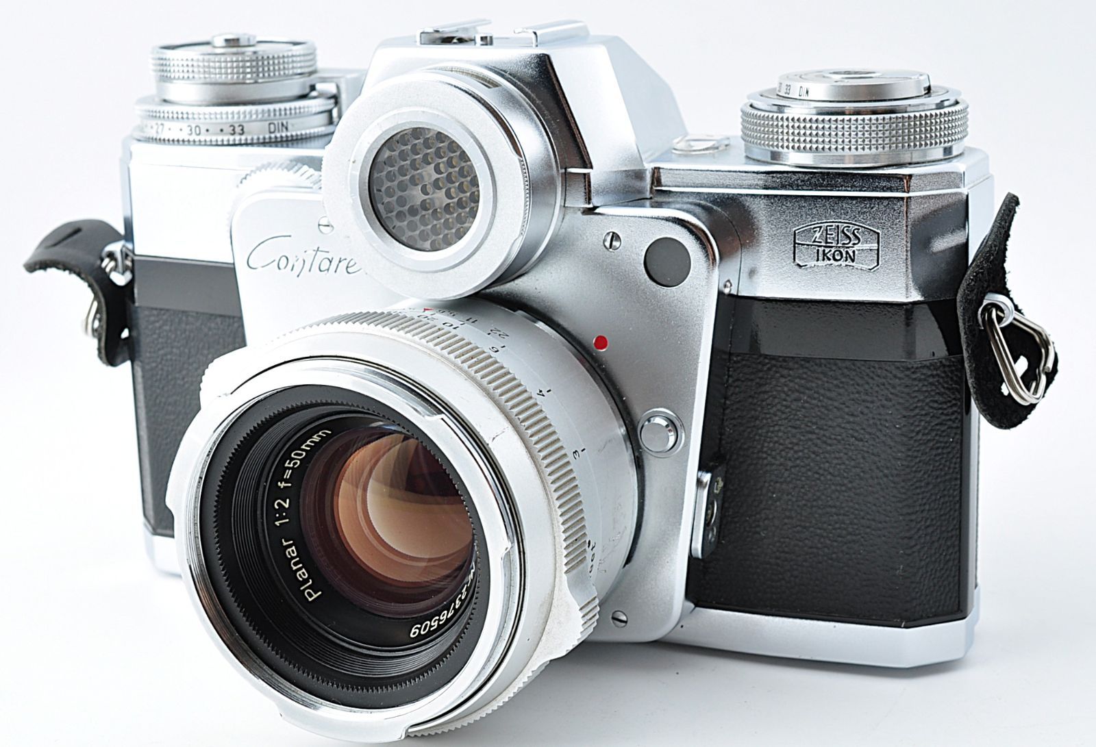 【美品 保障付 動作確認済】Zeiss Ikon ツァイス イコン Contarex Bullseye フィルムカメラ + 後期 Planar 50mm f/2 レンズ #V999