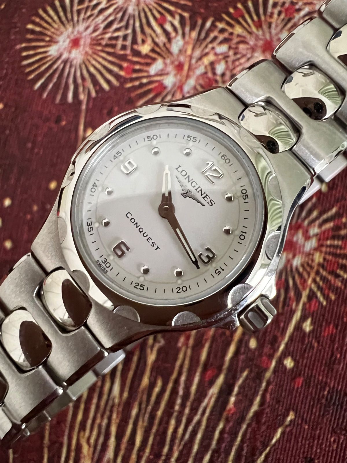 美品！ロンジン　LONGINES☆コンクエスト☆L1.130.4☆レディース☆クオーツ時計☆稼働品