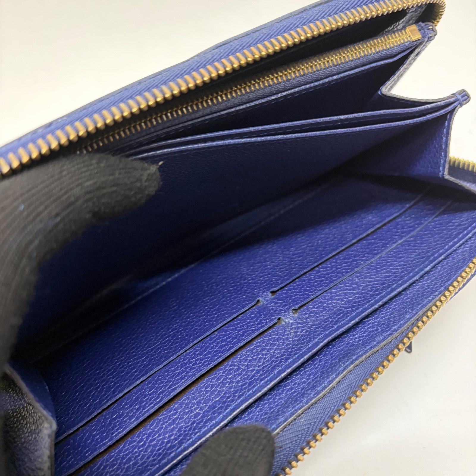 4192 LOUIS VUITTON ルイヴィトン 長財布 モノグラム アンプラント ブルー系 ラウンドファスナー