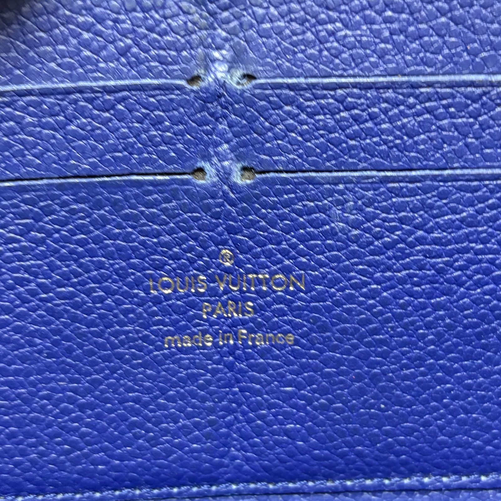 4192 LOUIS VUITTON ルイヴィトン 長財布 モノグラム アンプラント ブルー系 ラウンドファスナー