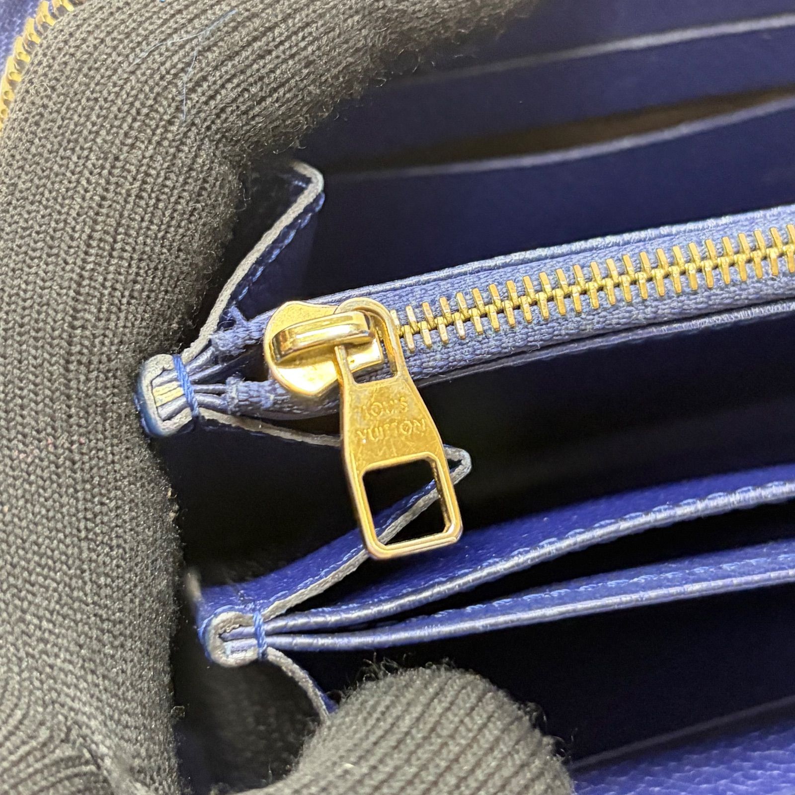 4192 LOUIS VUITTON ルイヴィトン 長財布 モノグラム アンプラント ブルー系 ラウンドファスナー
