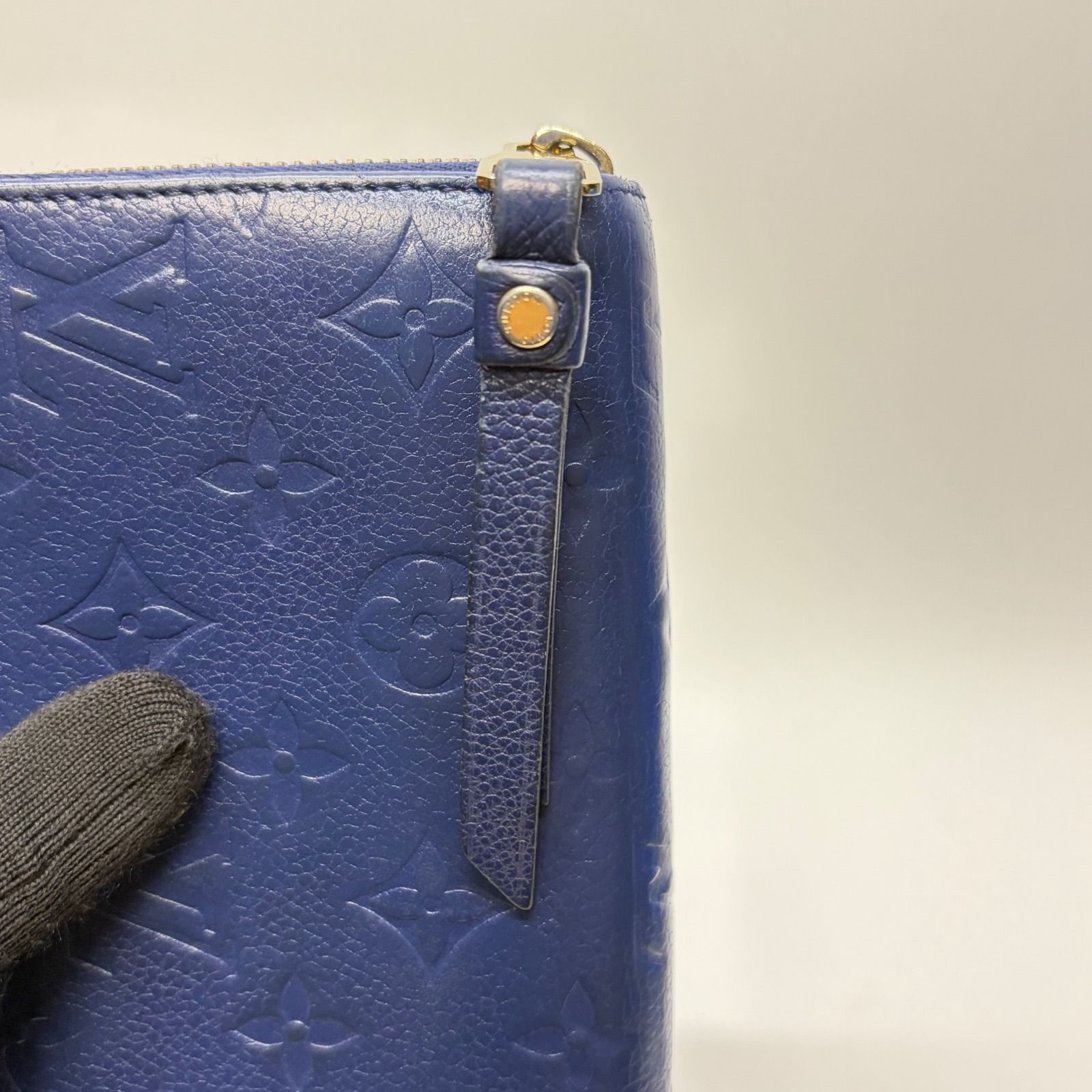 4192 LOUIS VUITTON ルイヴィトン 長財布 モノグラム アンプラント ブルー系 ラウンドファスナー