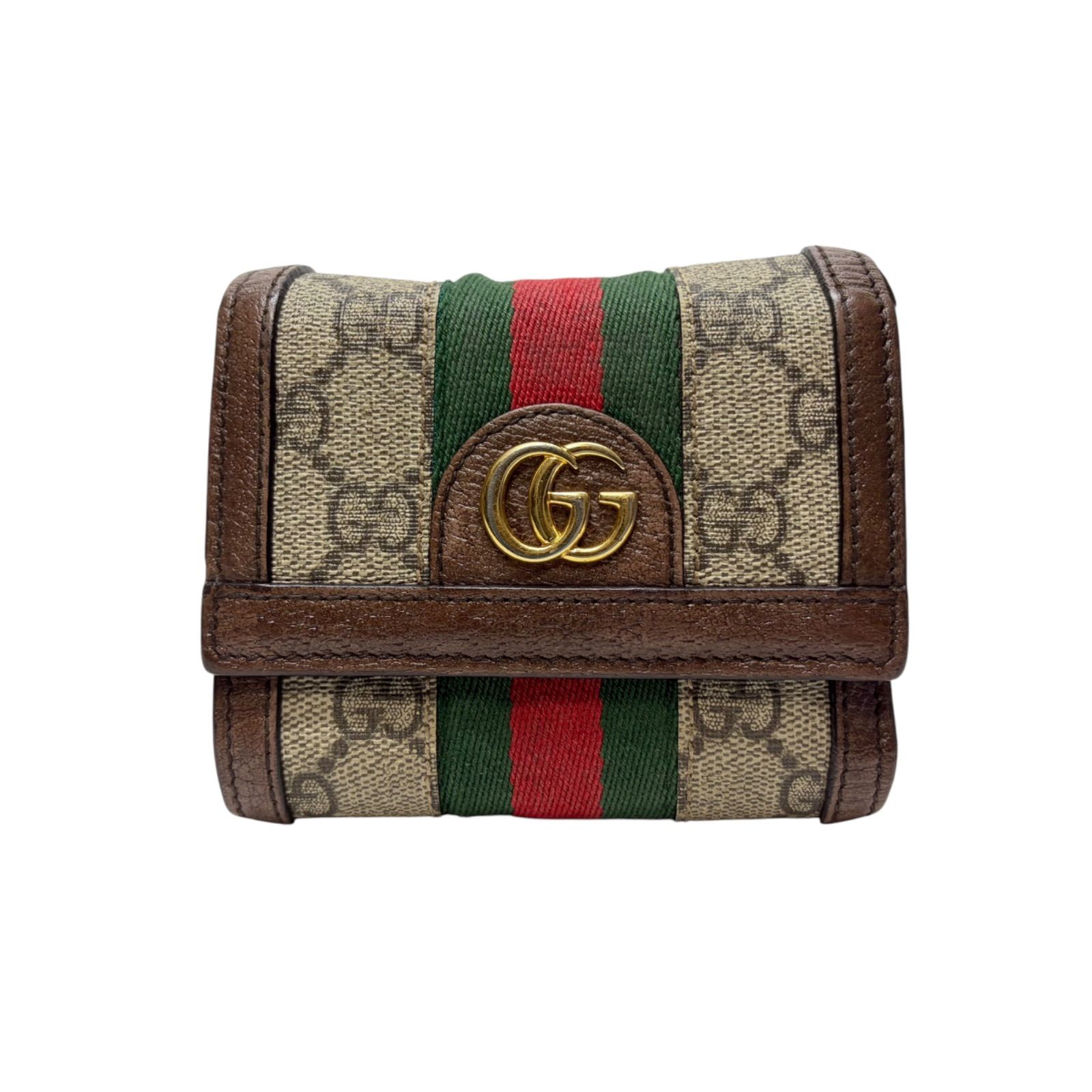 4242 GUCCI グッチ 折り財布 三つ折り シェリーライン スプリーム GG