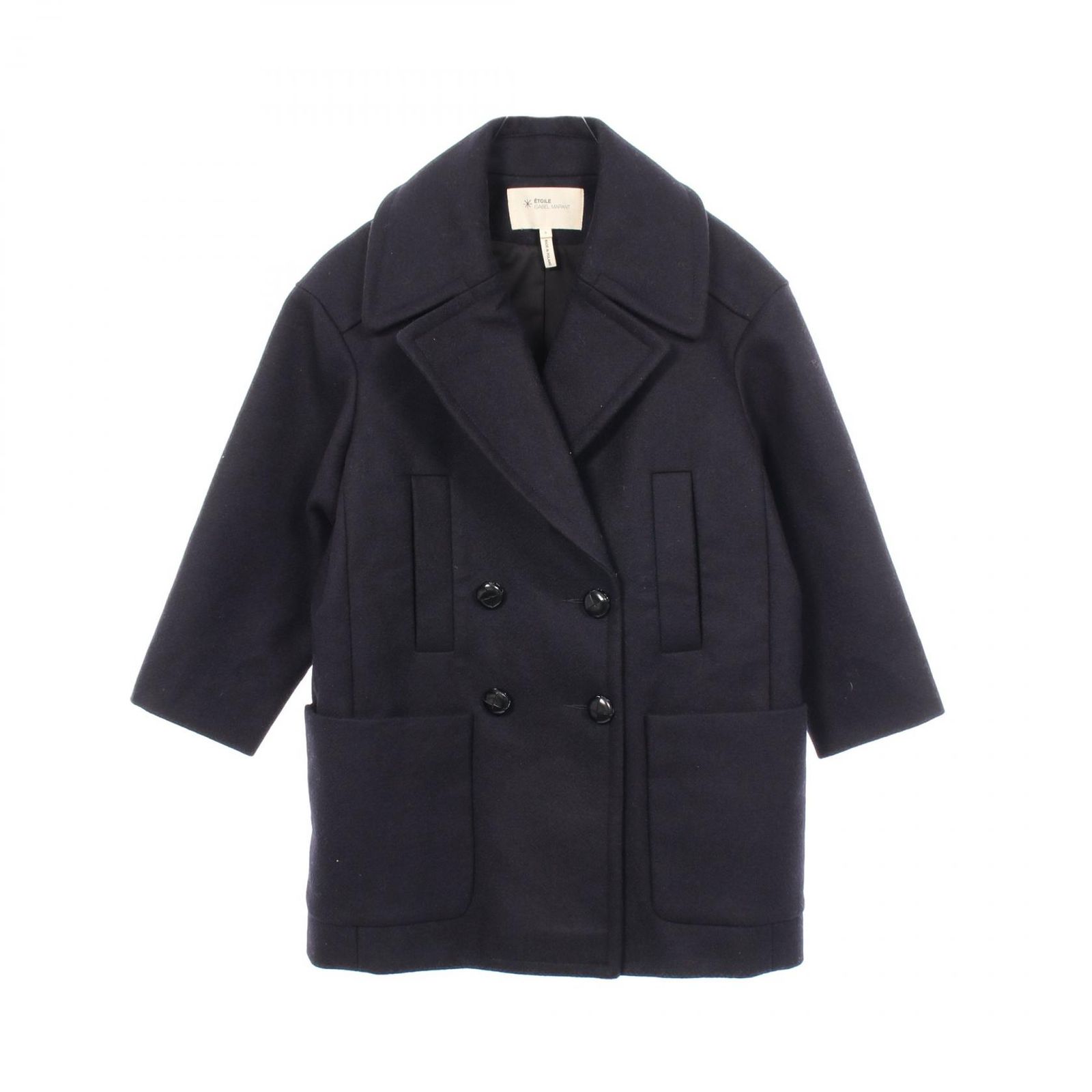 エトワールイザベルマラン ETOILE ISABEL MARANT ピーコート ネイビー ウール コート ネイビー レディース Used A