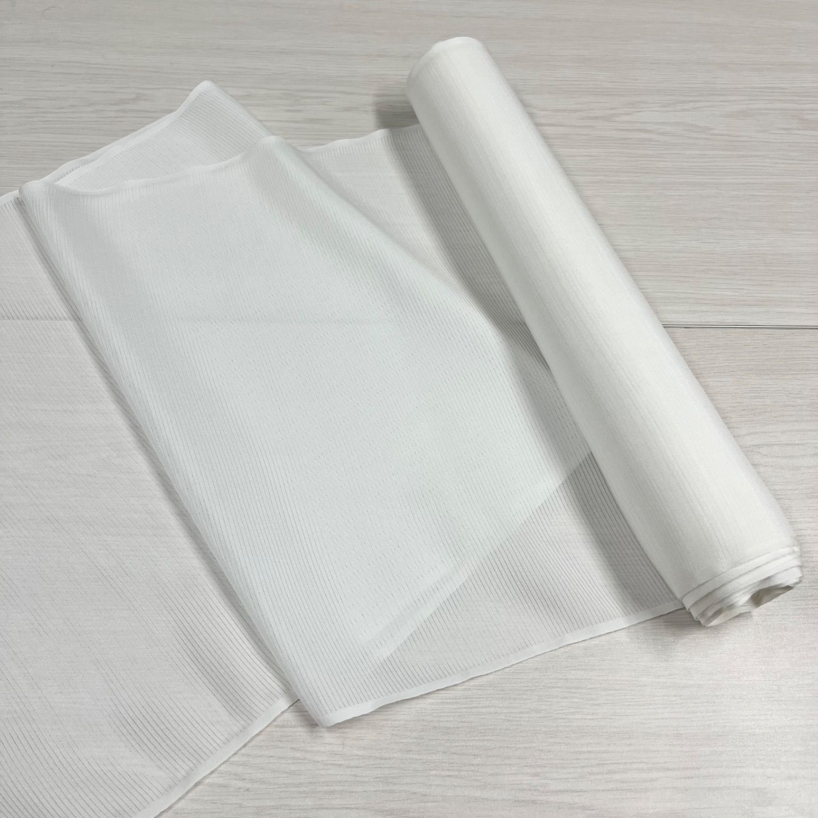 【未使用品】 美品 匿名配送 反物 正絹 高級 長襦袢用 駒絽 シルエール 絹100% 未仕立て ホワイト 襦袢反10
