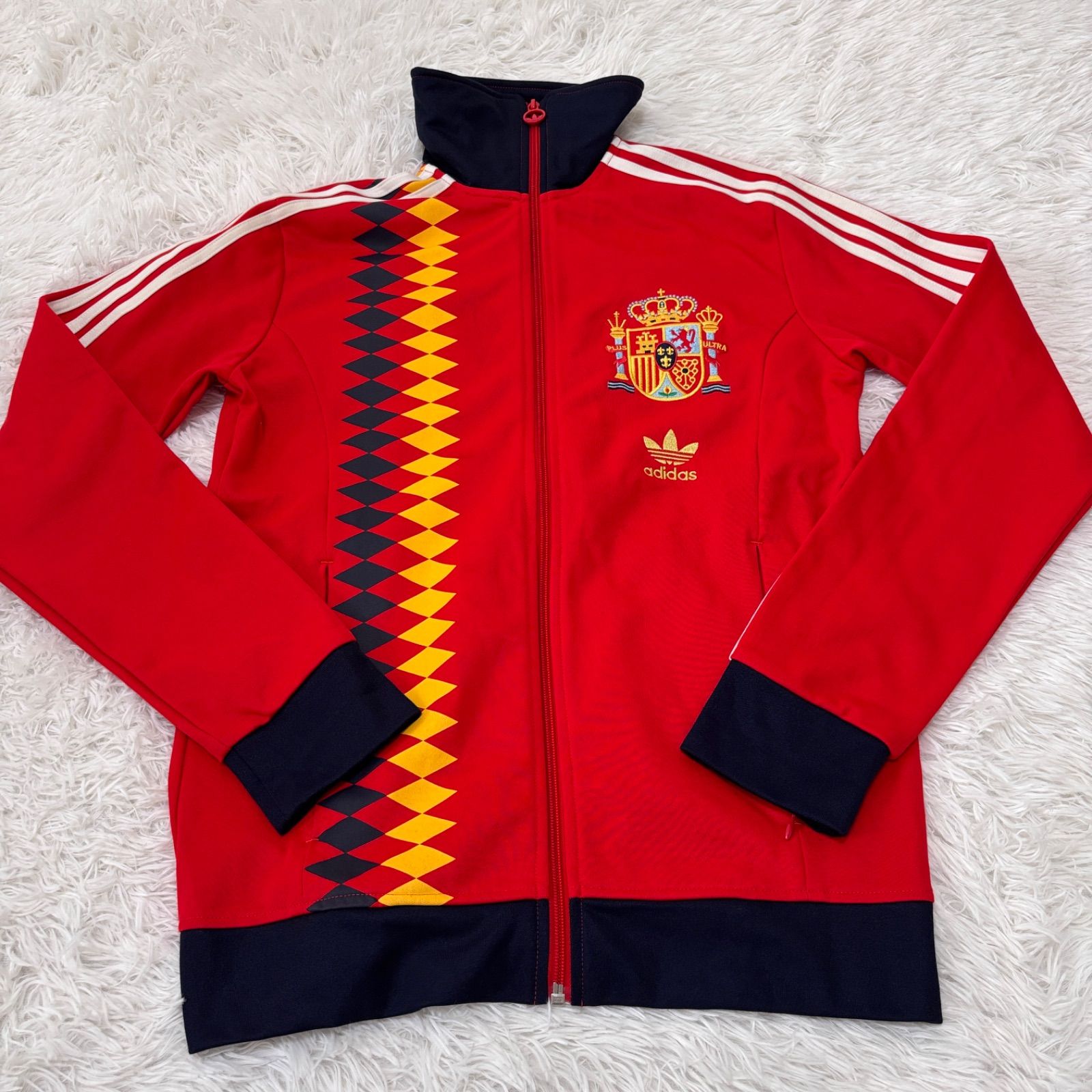 古着 adidas アディダス トラックジャケット スリーストライプス レッド 261-1126