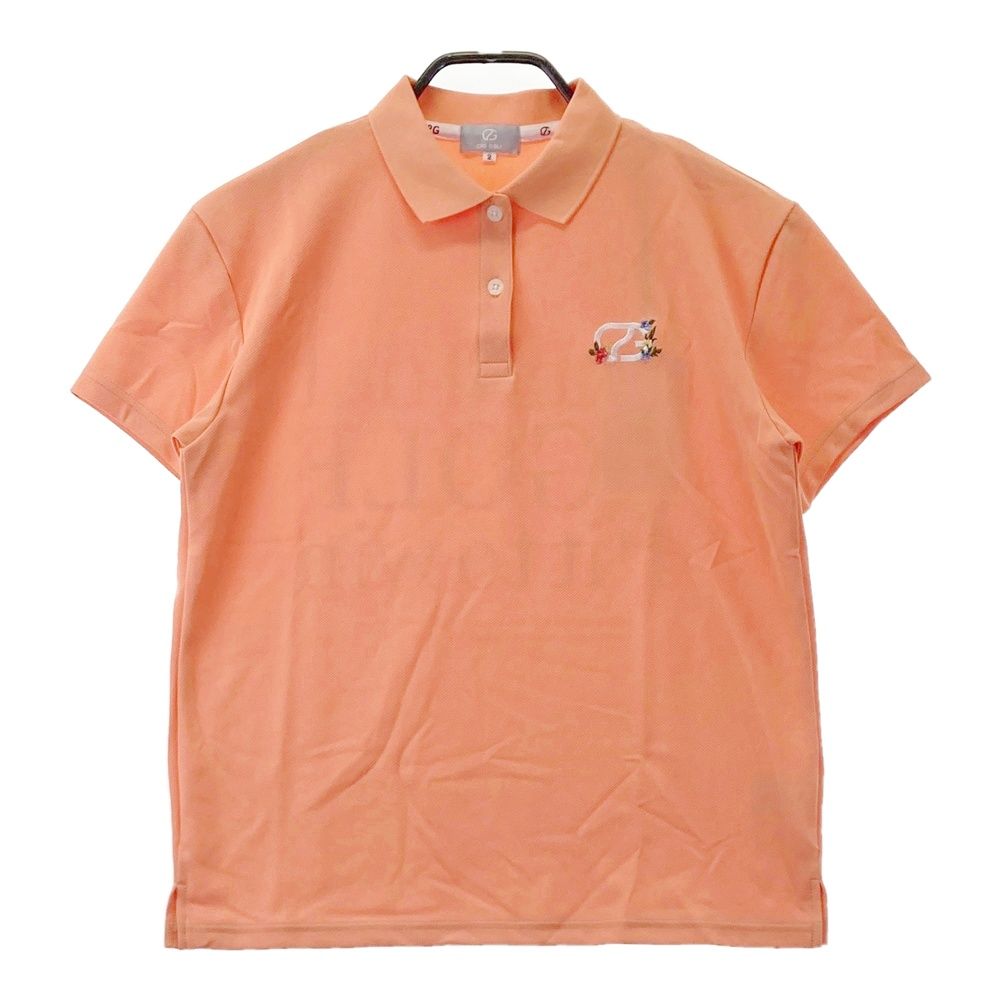サイズ：2 CPG GOLF シーピージーゴルフ 1109-25111 半袖ポロシャツ オレンジ系 [240101675856] ゴルフウェア レディース ストスト