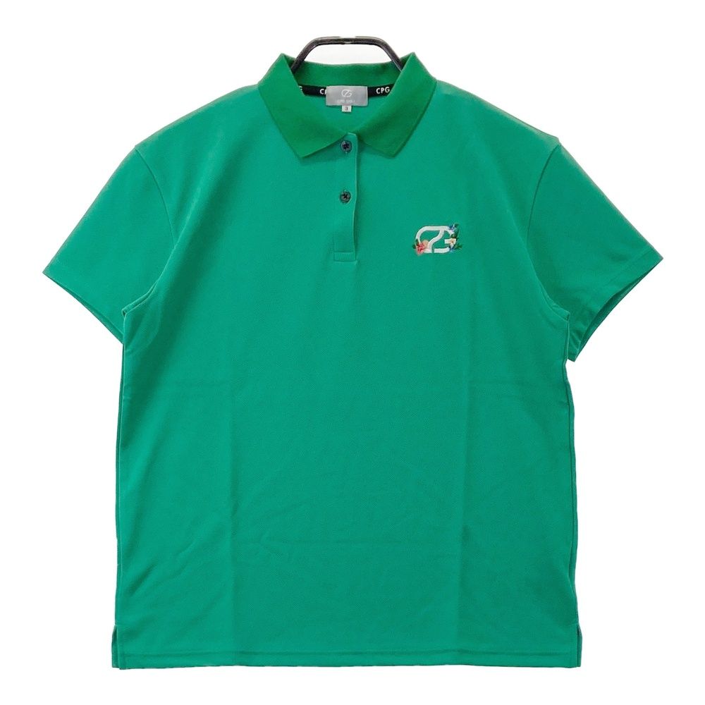 サイズ：3 CPG GOLF シーピージーゴルフ 1109-25111 半袖ポロシャツ グリーン系 [240101675864] ゴルフウェア レディース ストスト