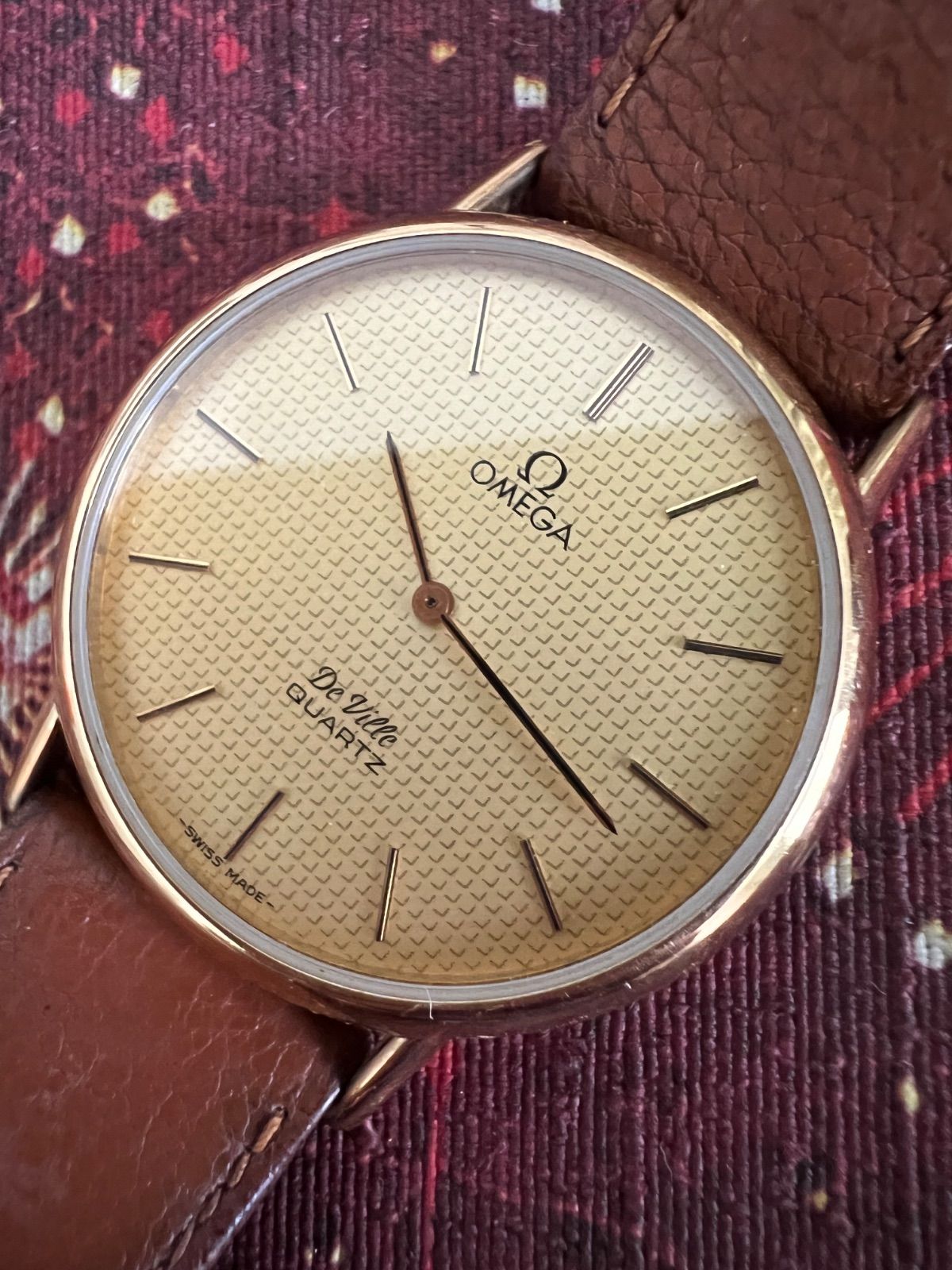 オメガ　OMEGA☆デビル☆ラウンド☆メンズ☆クオーツ時計☆1351☆稼働品