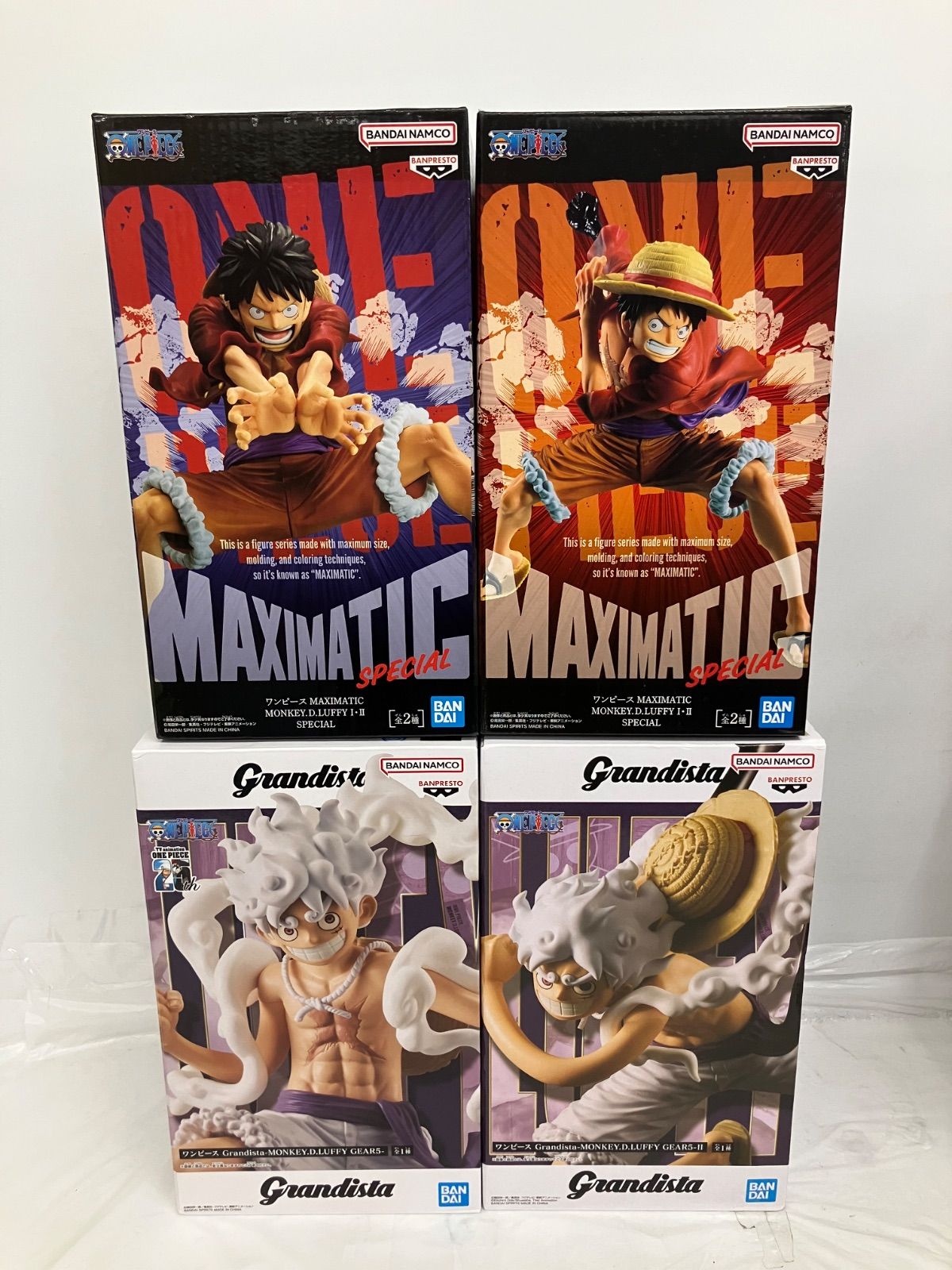 未開封 ワンピース Grandista MAXIMATIC モンキー・D・ルフィ 各種4個 