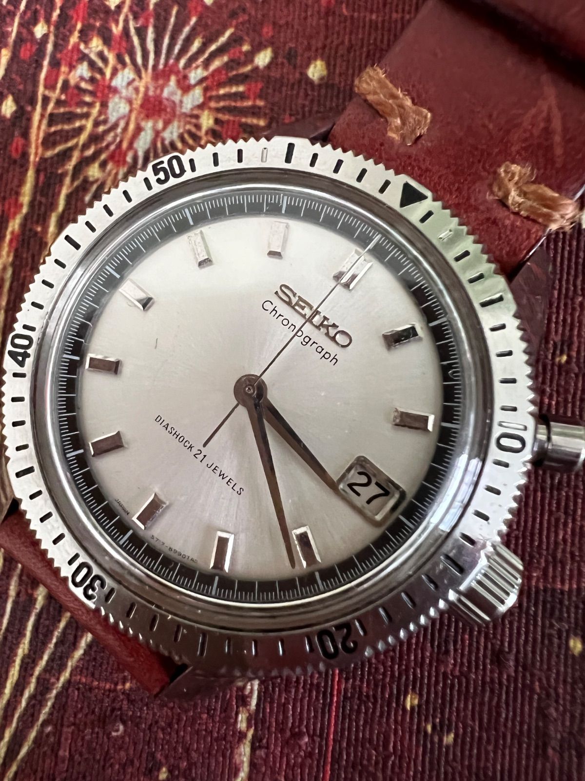 希少☆1964年　セイコー　SEIKO☆ワンプッシュクロノグラフ☆5717-8990☆手巻き☆