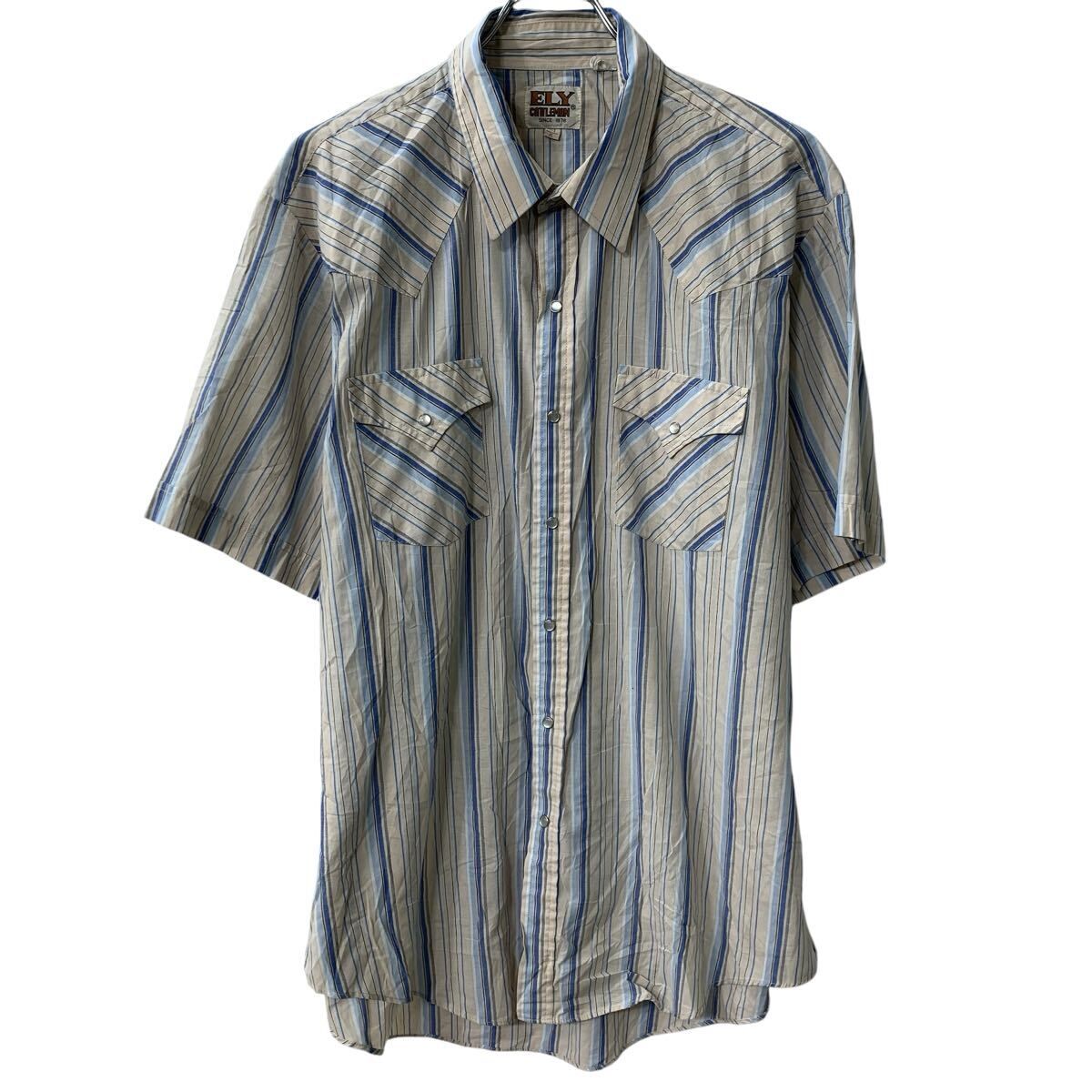 ELY CATTLEMAN 半袖 ウエスタンシャツ エリーキャトルマン 70年代 