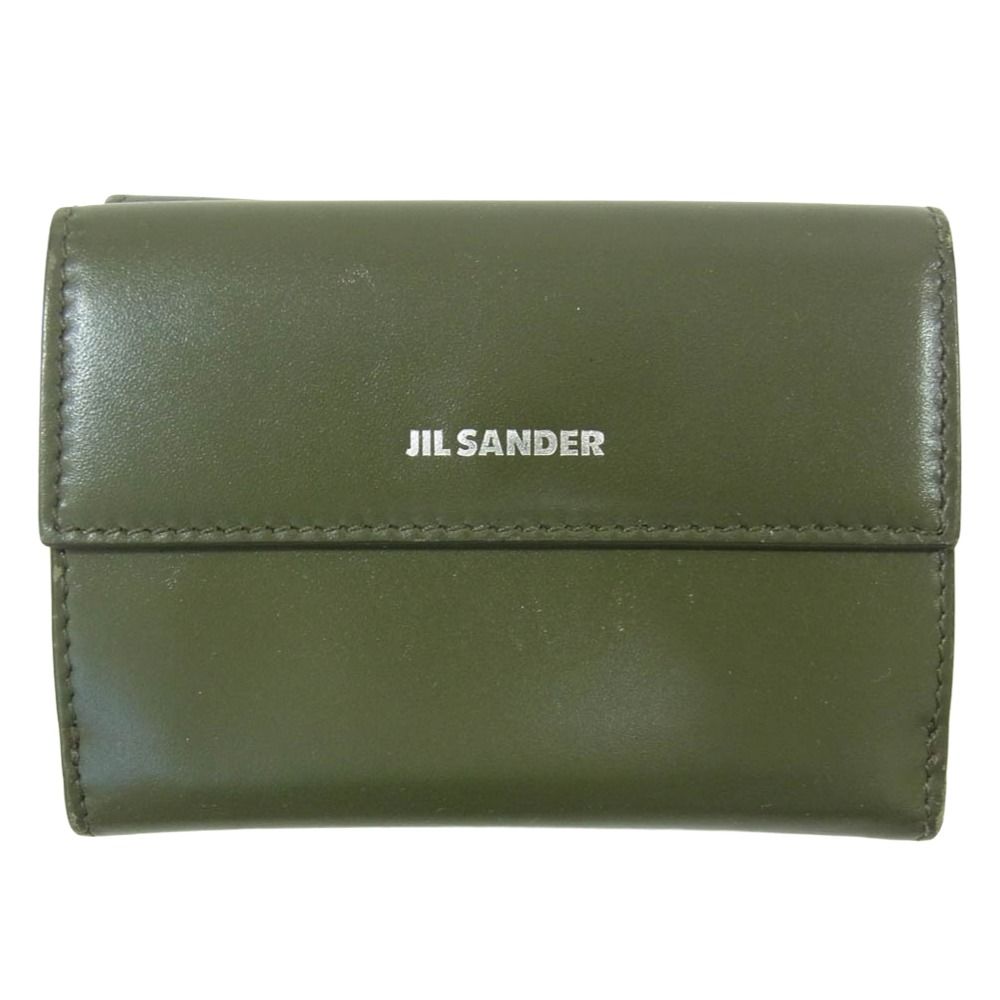 【新品・未使用】ジルサンダー JIL SANDER 三つ折り財布 カーキ JIL SANDER ジルサンダー 三つ折り ミニ ウォレット 財布 カーキ系