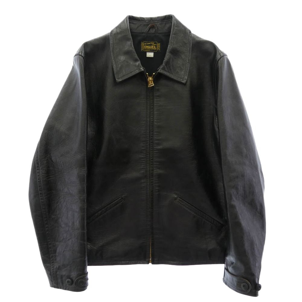 ORGUEIL オルゲイユ Horse Leather Single Riders Jacket 茶芯 ホース