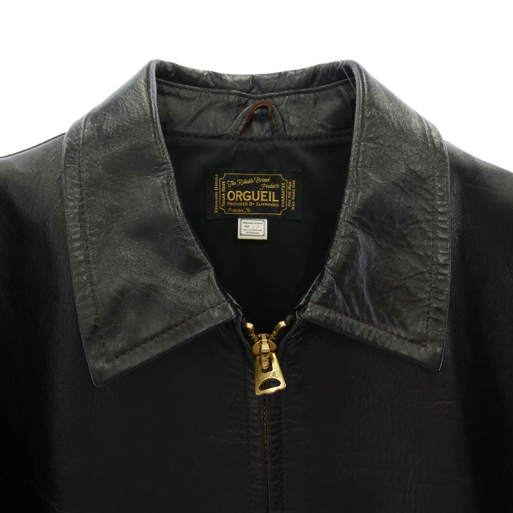ORGUEIL オルゲイユ Horse Leather Single Riders Jacket 茶芯 ホース