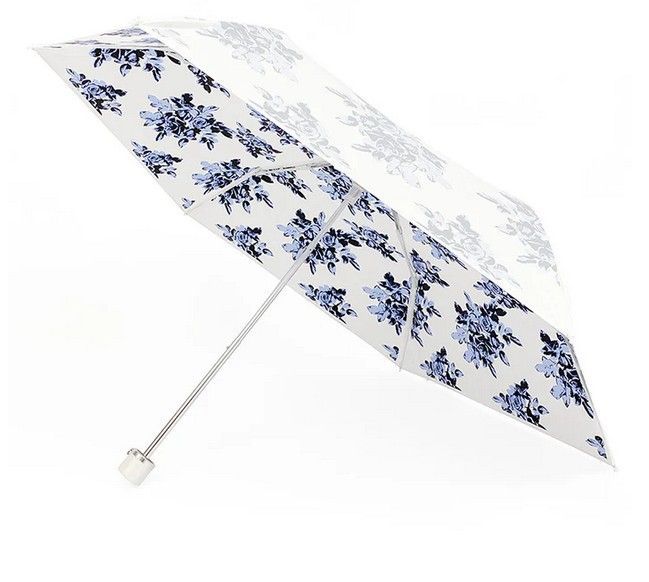 日本製 UVION プレミアムホワイト 晴雨兼用傘 UVカット 折り畳み 熱中症対策 50cmスーパーミニ シャドーローズ柄 Bu