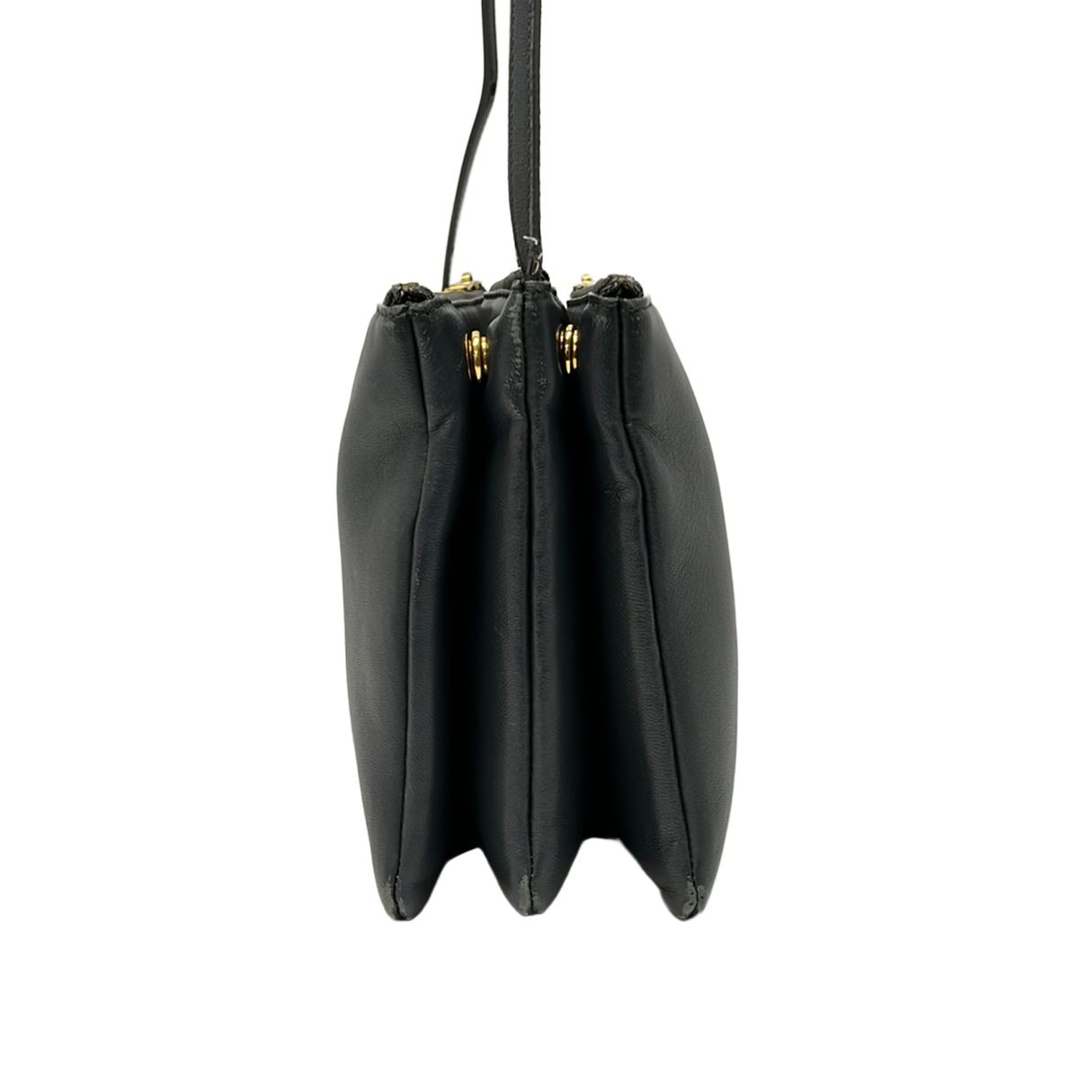 CELINE(セリーヌ) ショルダーバッグ トリオラージ グレー レザー 